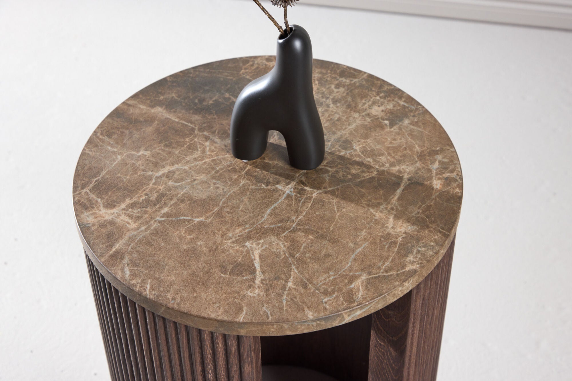 Venture Home Bristol Side bord φ40x52 cm - Mocca/Marblelook