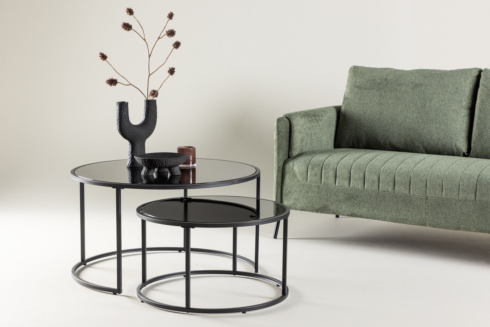Venture Home Twin Sofa bord ⌀79.5, ø59.5 - Black /