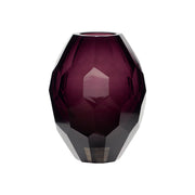 Facetteret vase bordeaux