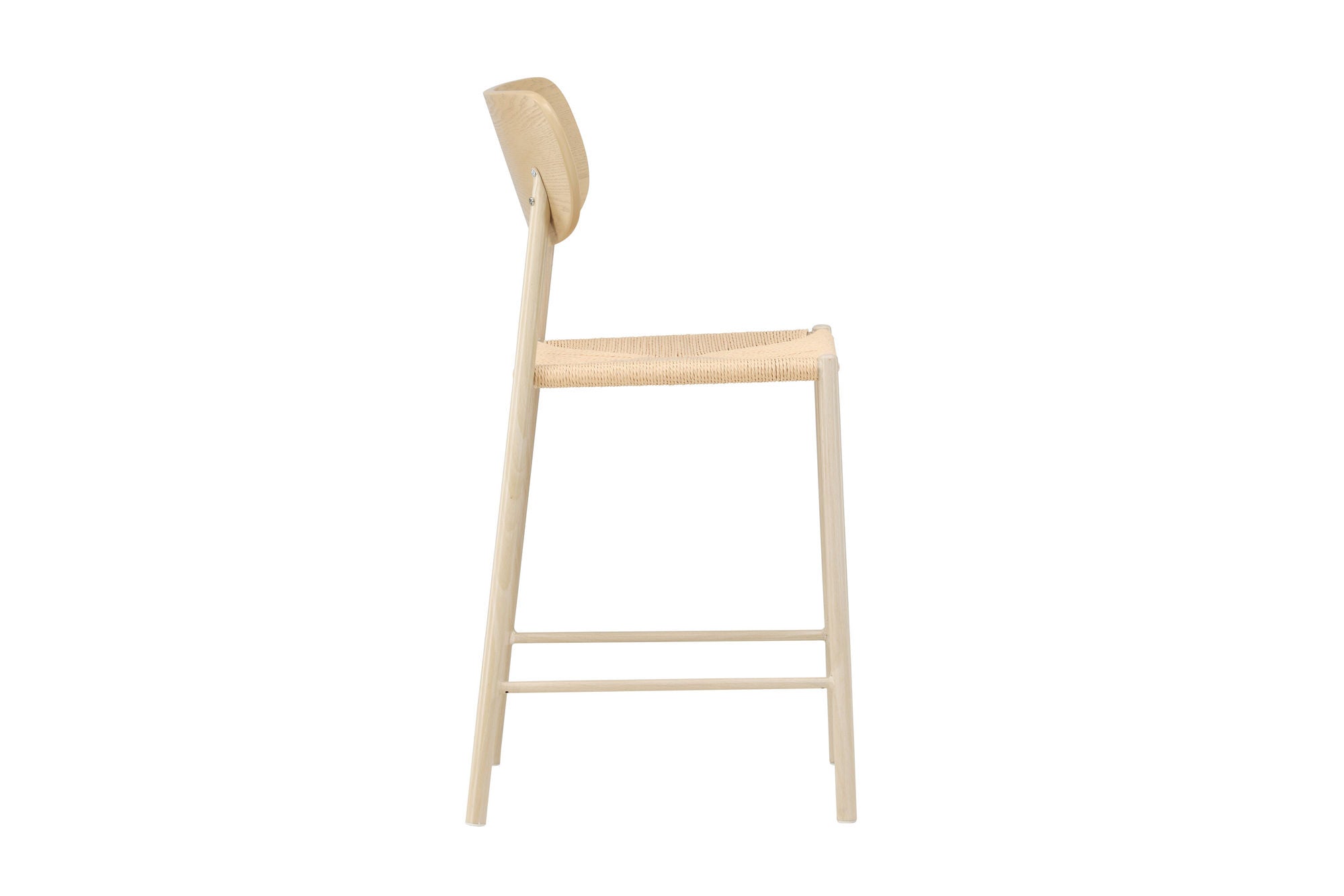 Venture Home Polly Bar stol Backrest - Whitewash / Nature Rope