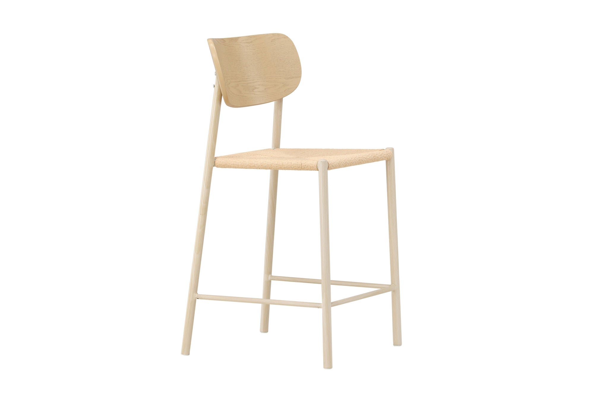 Venture Home Polly Bar stol Backrest - Whitewash / Nature Rope