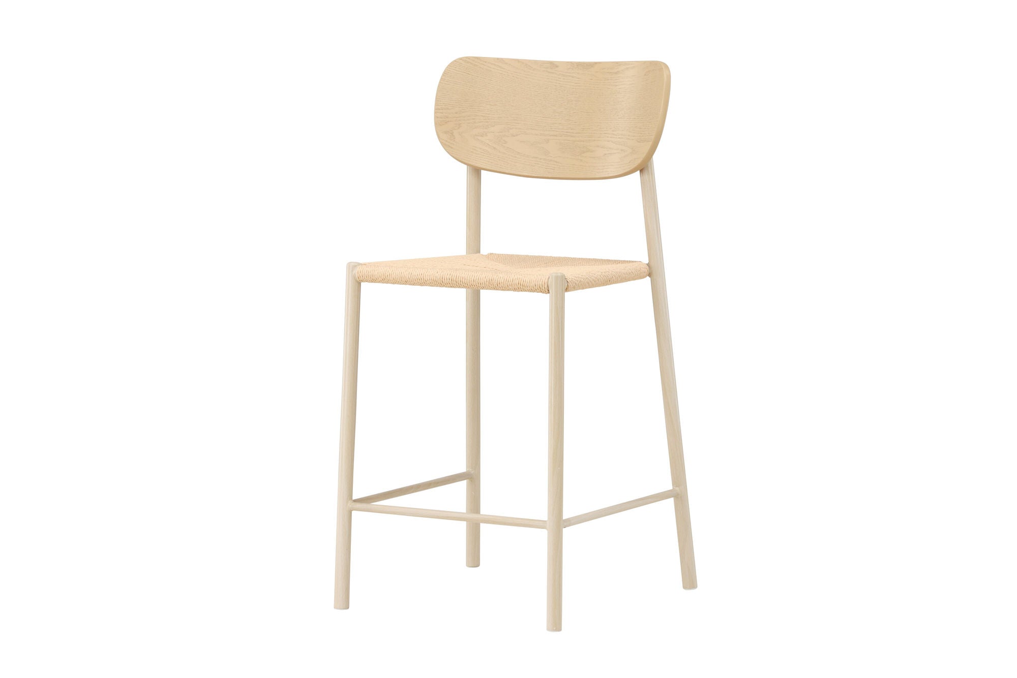Venture Home Polly Bar stol Backrest - Whitewash / Nature Rope