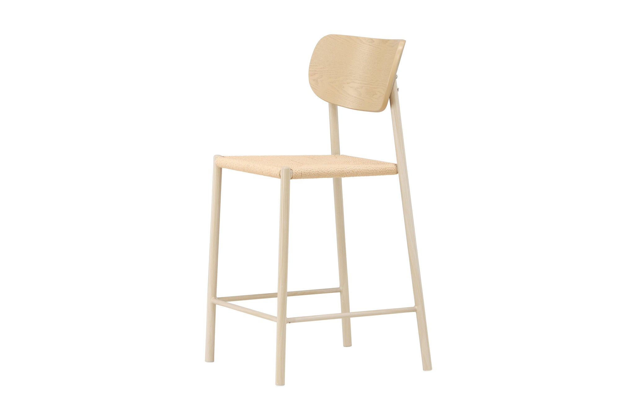 Venture Home Polly Bar stol Backrest - Whitewash / Nature Rope