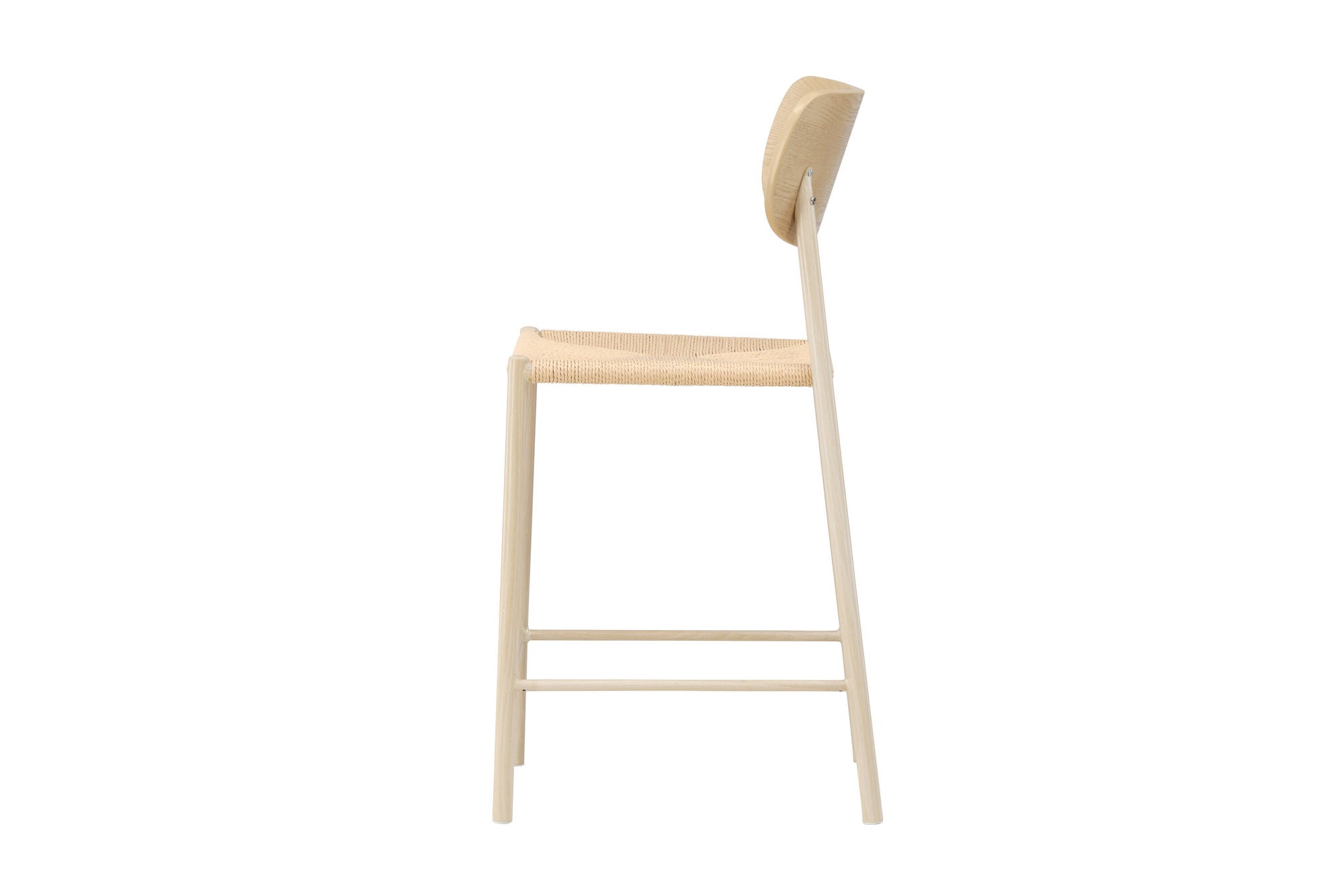 Venture Home Polly Bar stol Backrest - Whitewash / Nature Rope