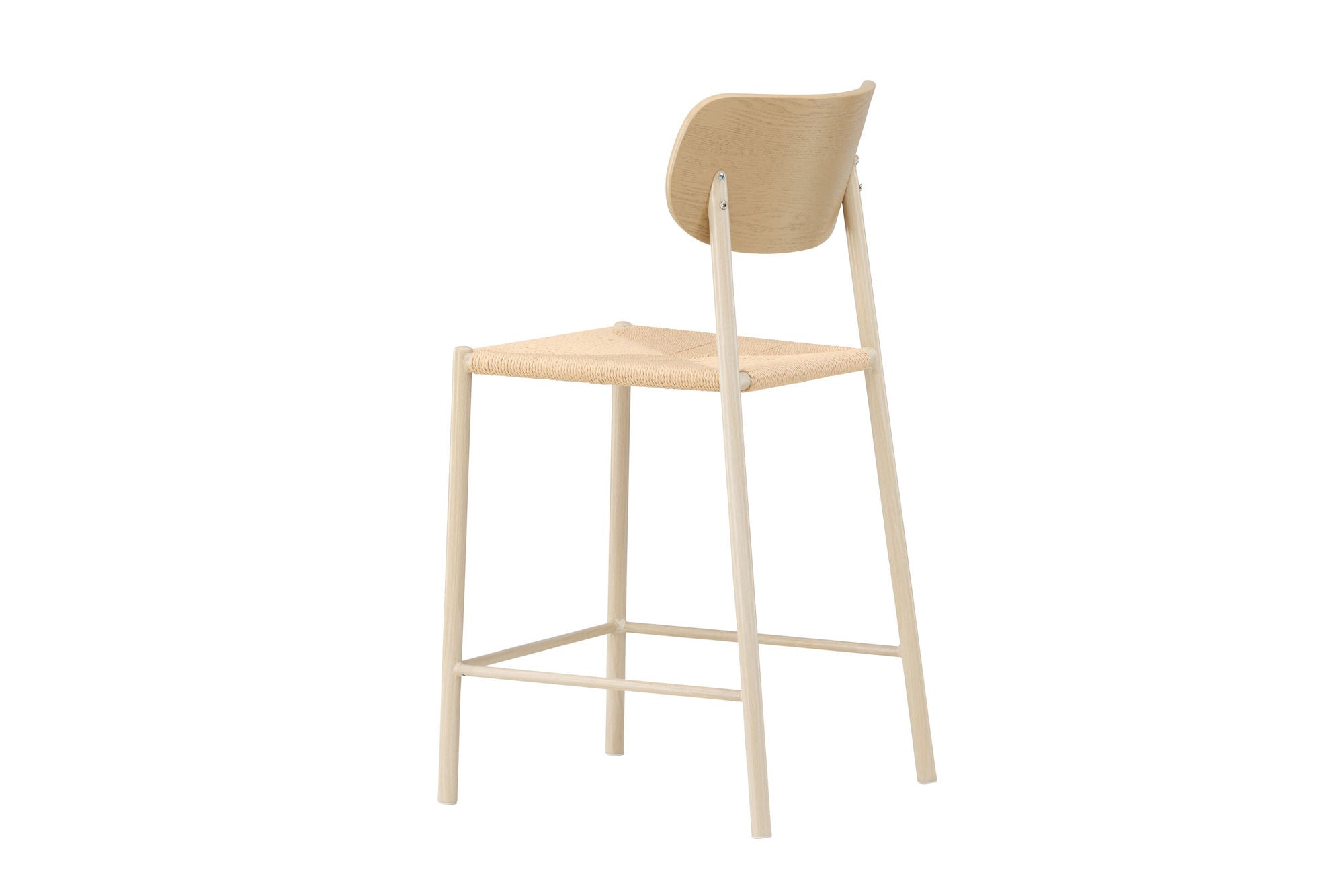 Venture Home Polly Bar stol Backrest - Whitewash / Nature Rope