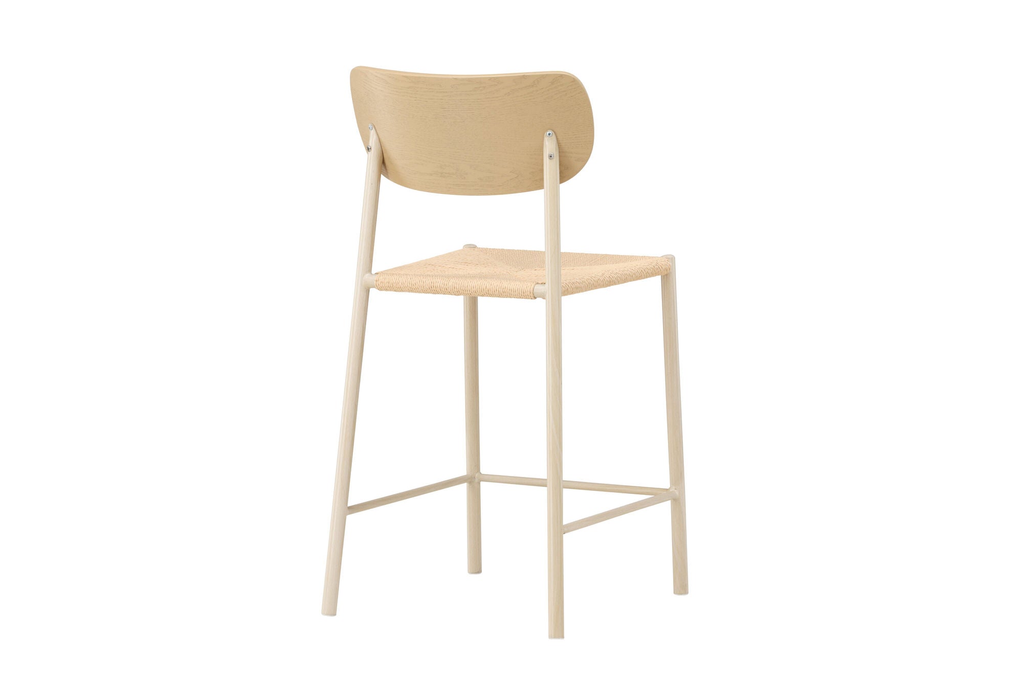 Venture Home Polly Bar stol Backrest - Whitewash / Nature Rope