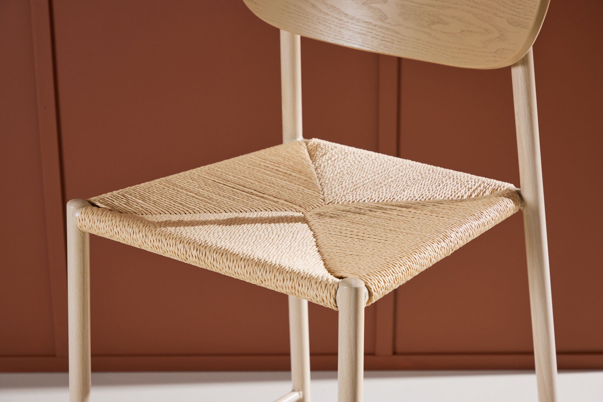 Venture Home Polly Bar stol Backrest - Whitewash / Nature Rope