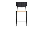 Venture Home Polly Bar stol Backrest - Black / Nature Rope