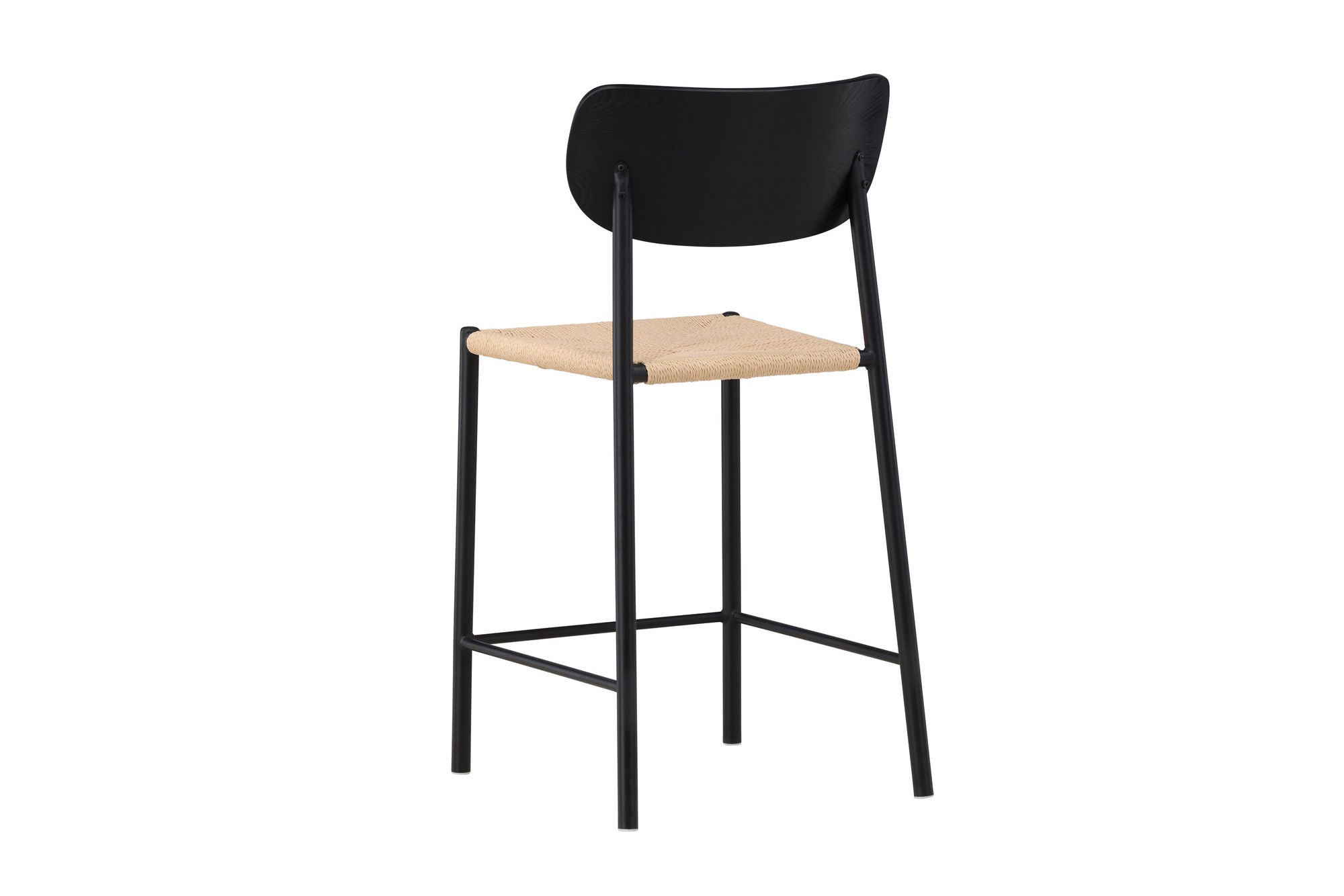 Venture Home Polly Bar stol Backrest - Black / Nature Rope