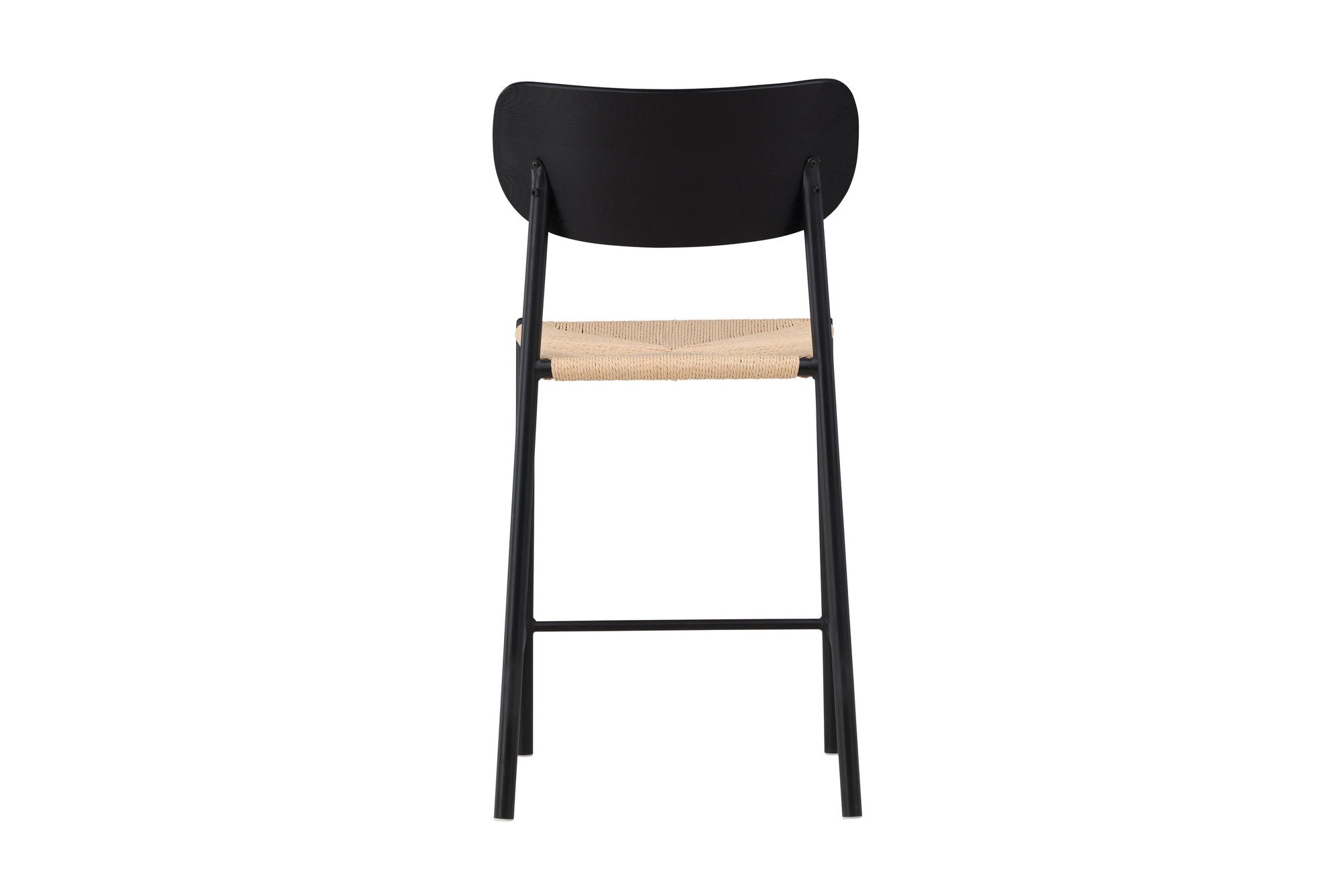 Venture Home Polly Bar stol Backrest - Black / Nature Rope