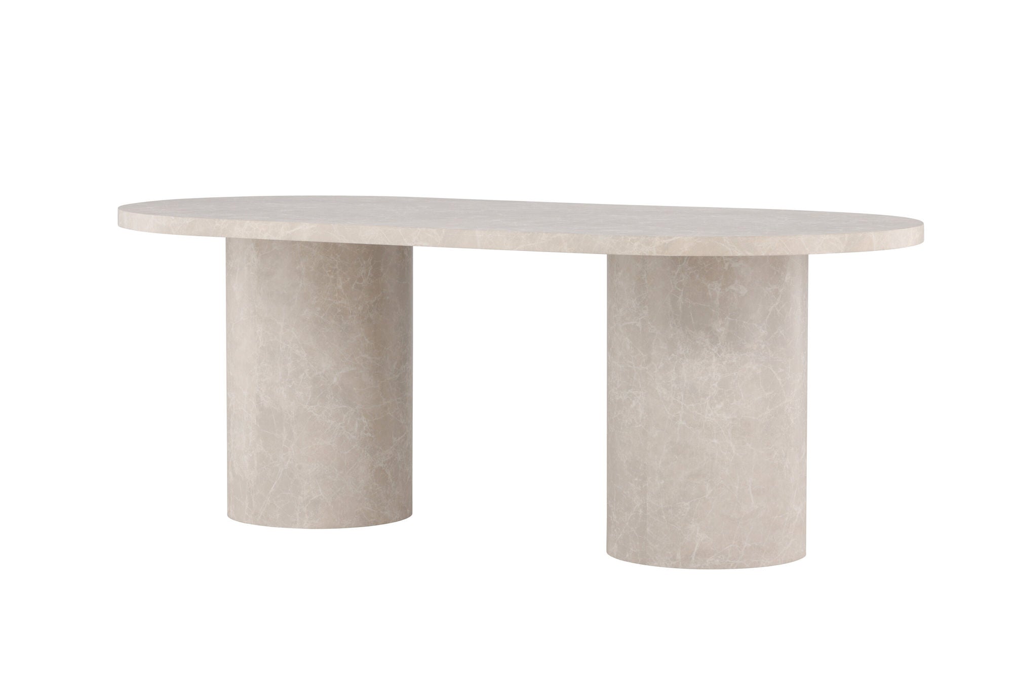 Venture Home Narvik spisebord 100x200 cm - Beige Marblelook /