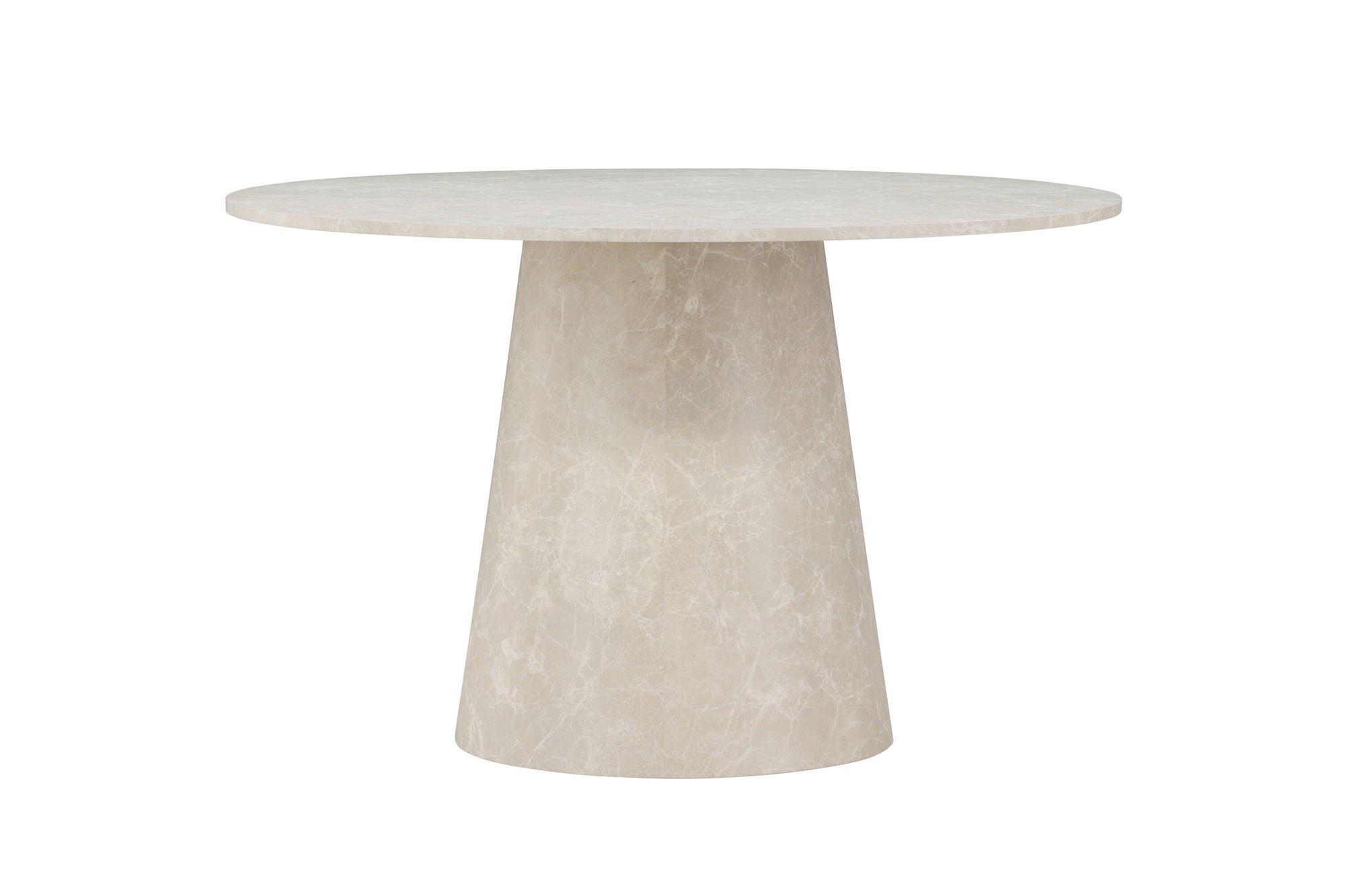 Venture Home Lanzo spisebord ø120 - Beige Marblelook /