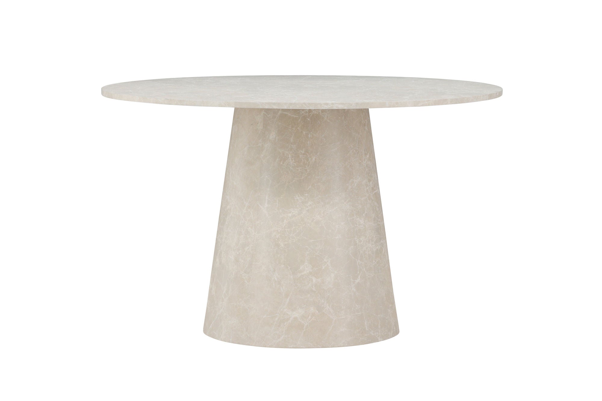 Venture Home Lanzo spisebord ø120 - Beige Marblelook /
