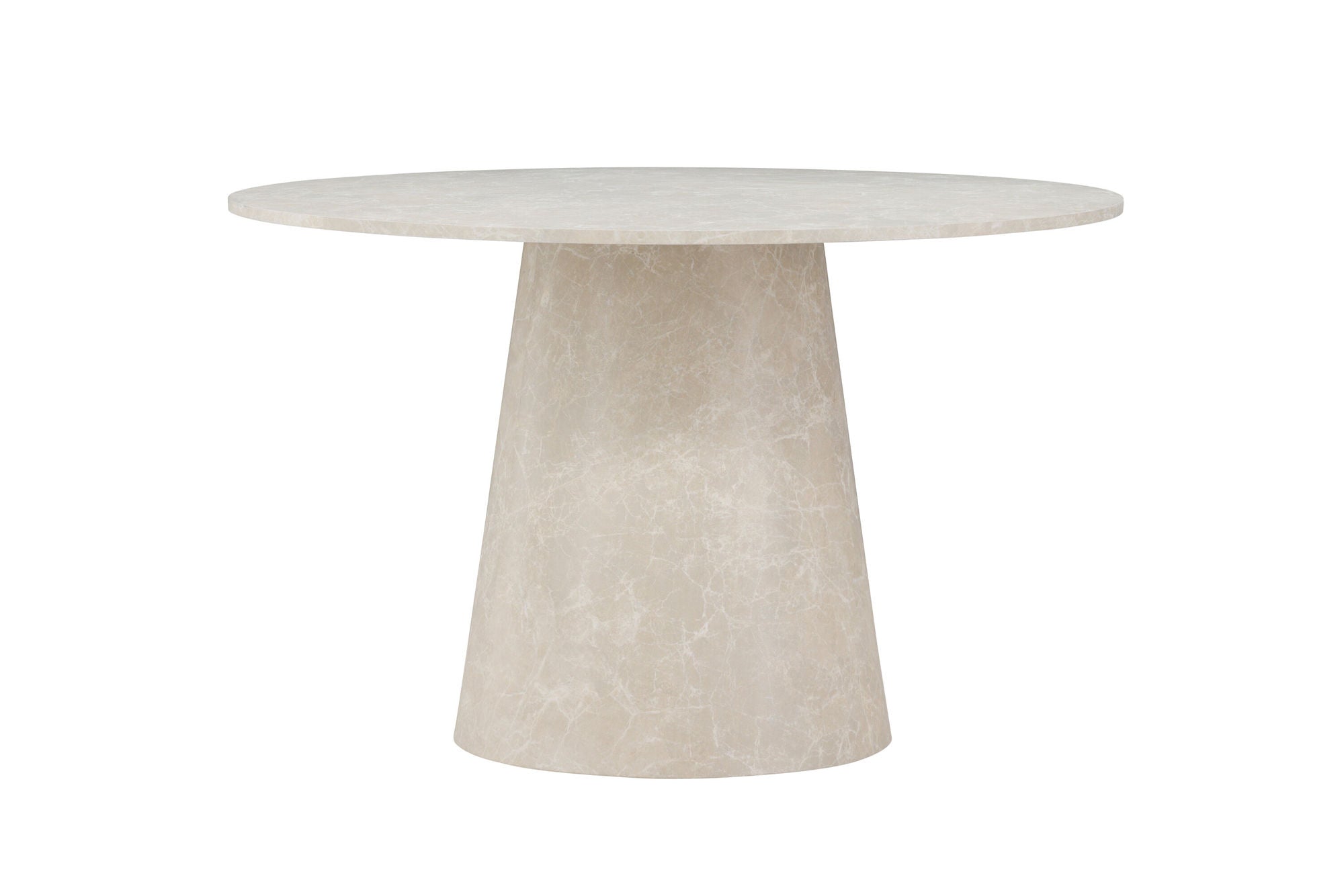Venture Home Lanzo spisebord ø120 - Beige Marblelook /