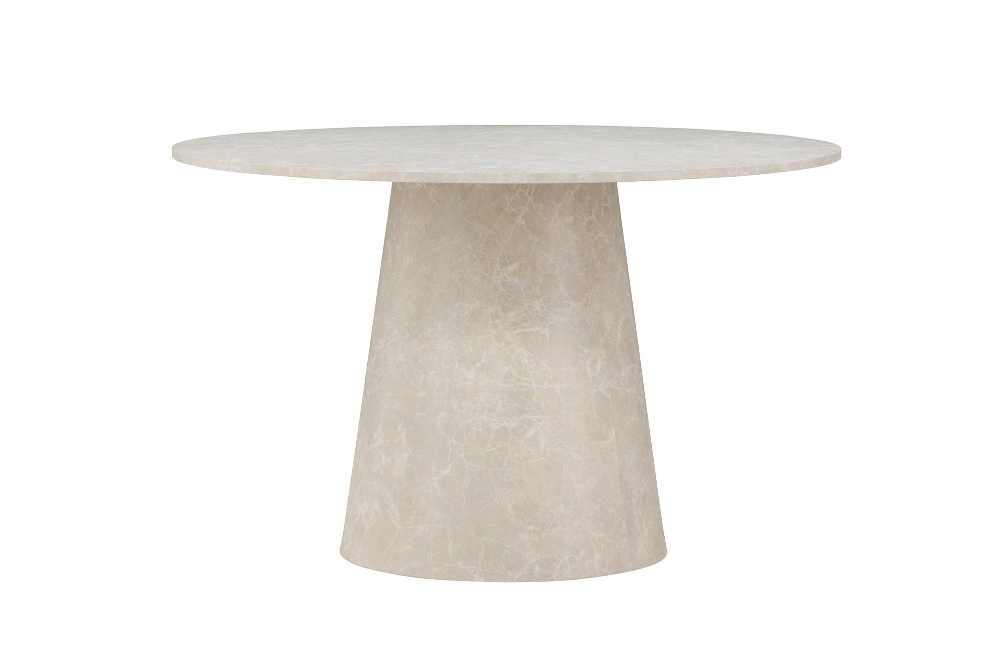 Venture Home Lanzo spisebord ø120 - Beige Marblelook /