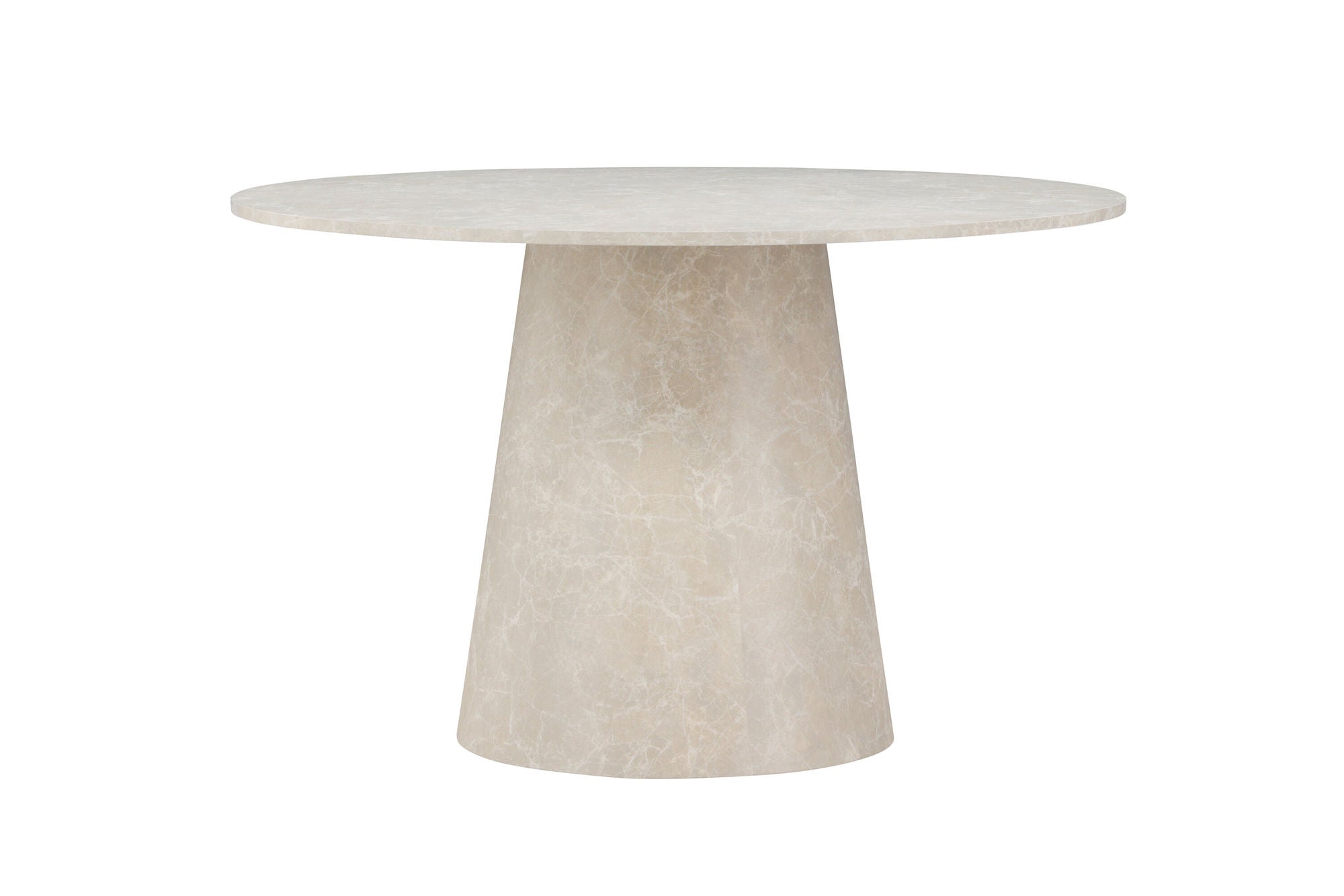 Venture Home Lanzo spisebord ø120 - Beige Marblelook /