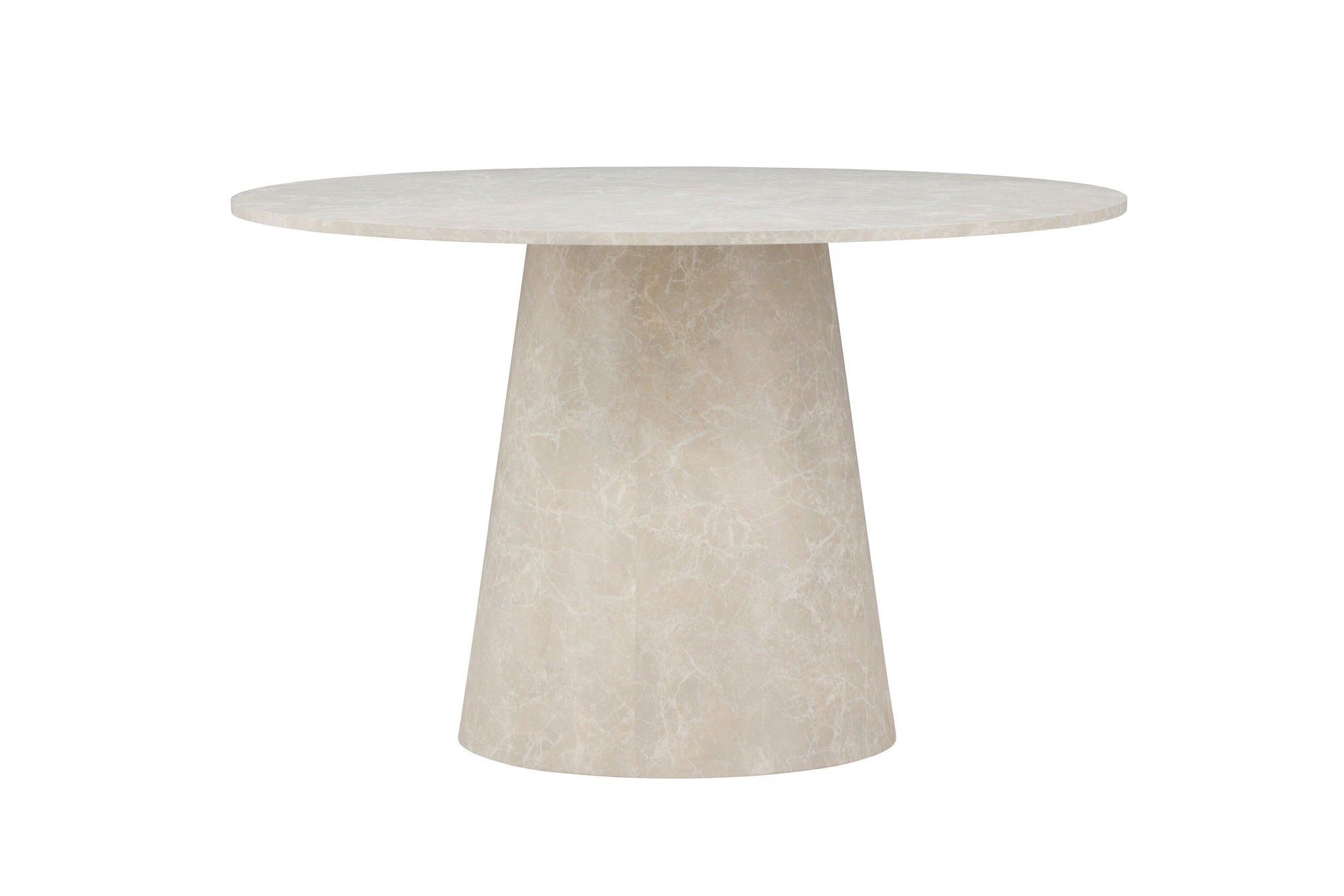Venture Home Lanzo spisebord ø120 - Beige Marblelook /