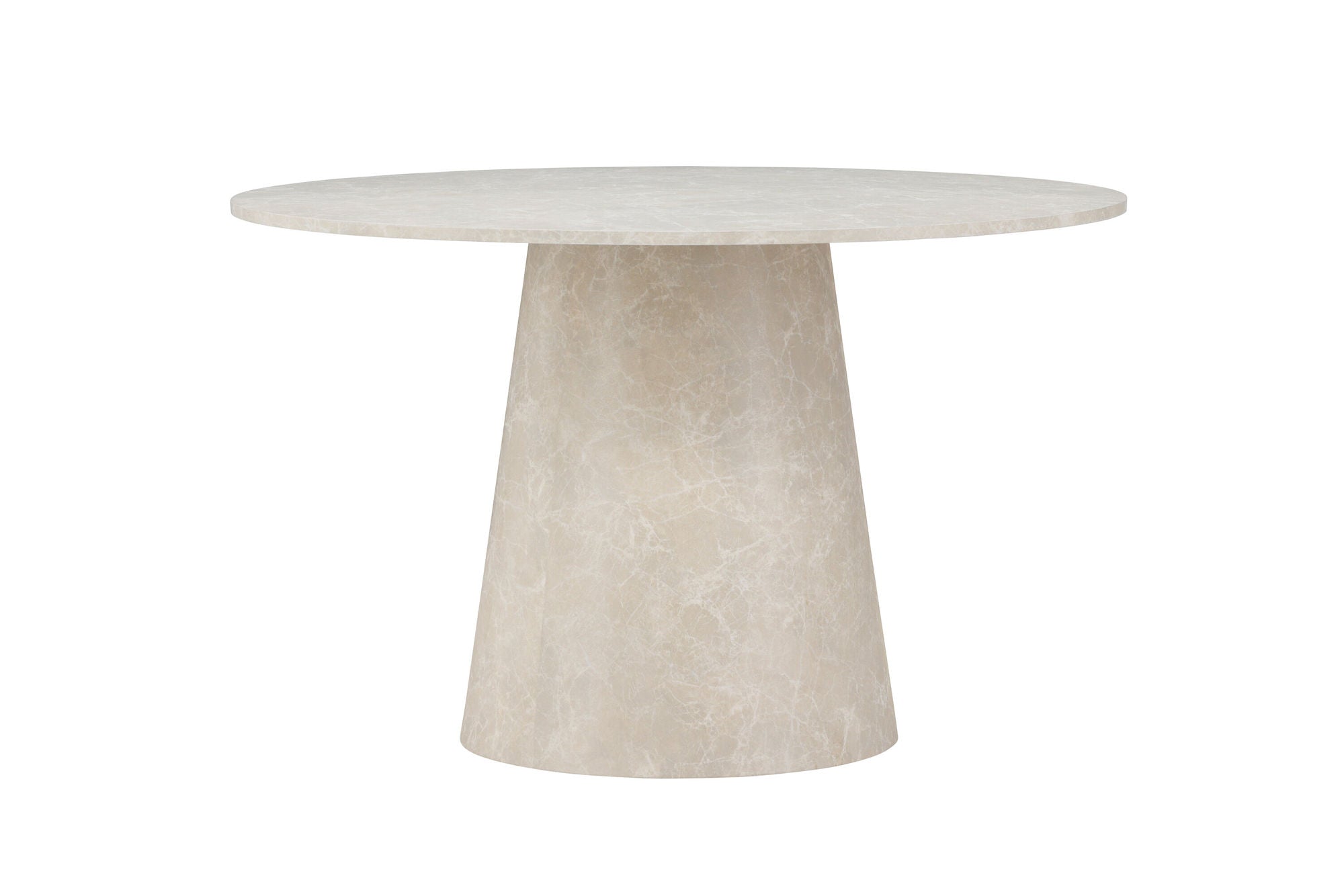 Venture Home Lanzo spisebord ø120 - Beige Marblelook /