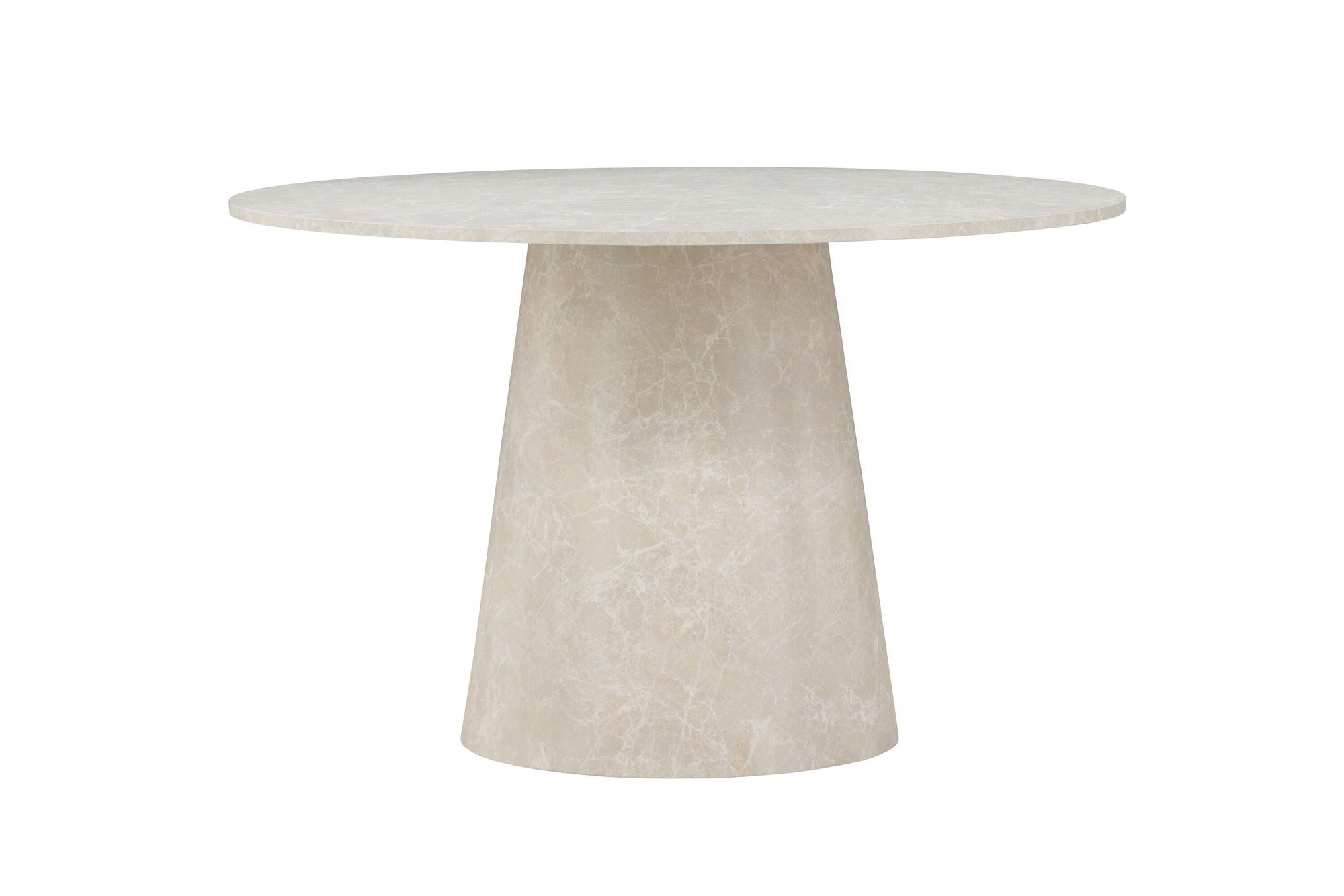 Venture Home Lanzo spisebord ø120 - Beige Marblelook /