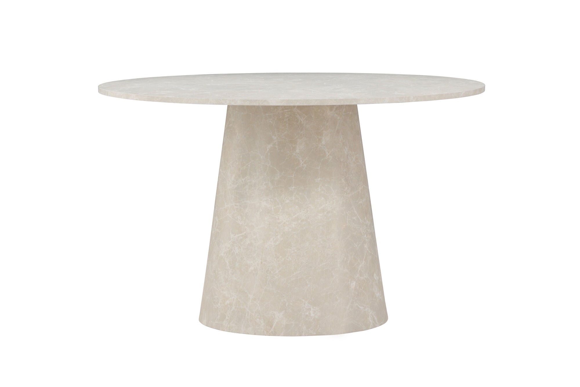 Venture Home Lanzo spisebord ø120 - Beige Marblelook /