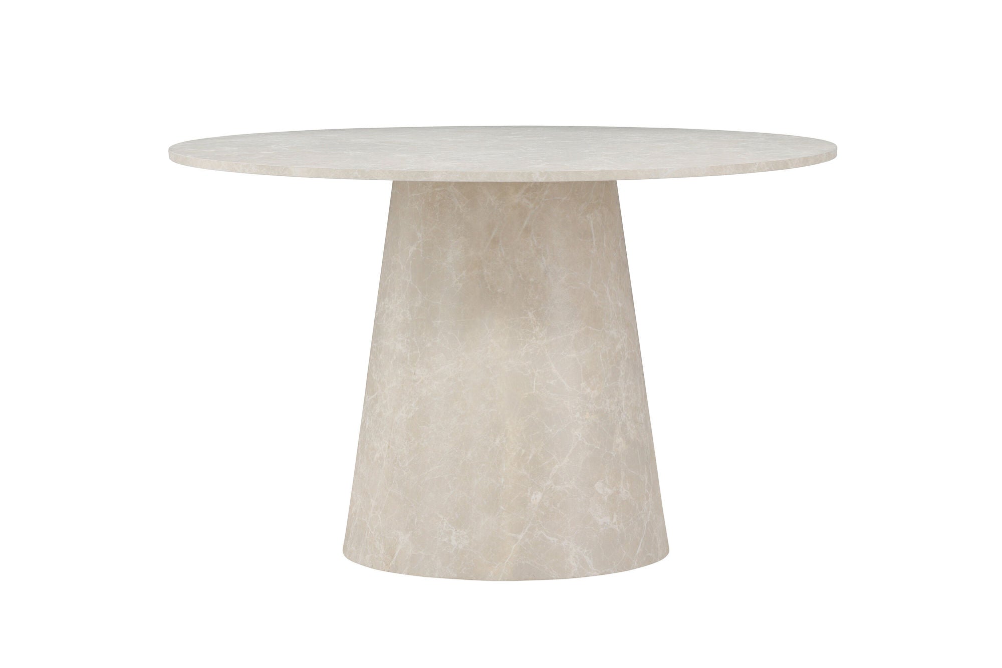 Venture Home Lanzo spisebord ø120 - Beige Marblelook /