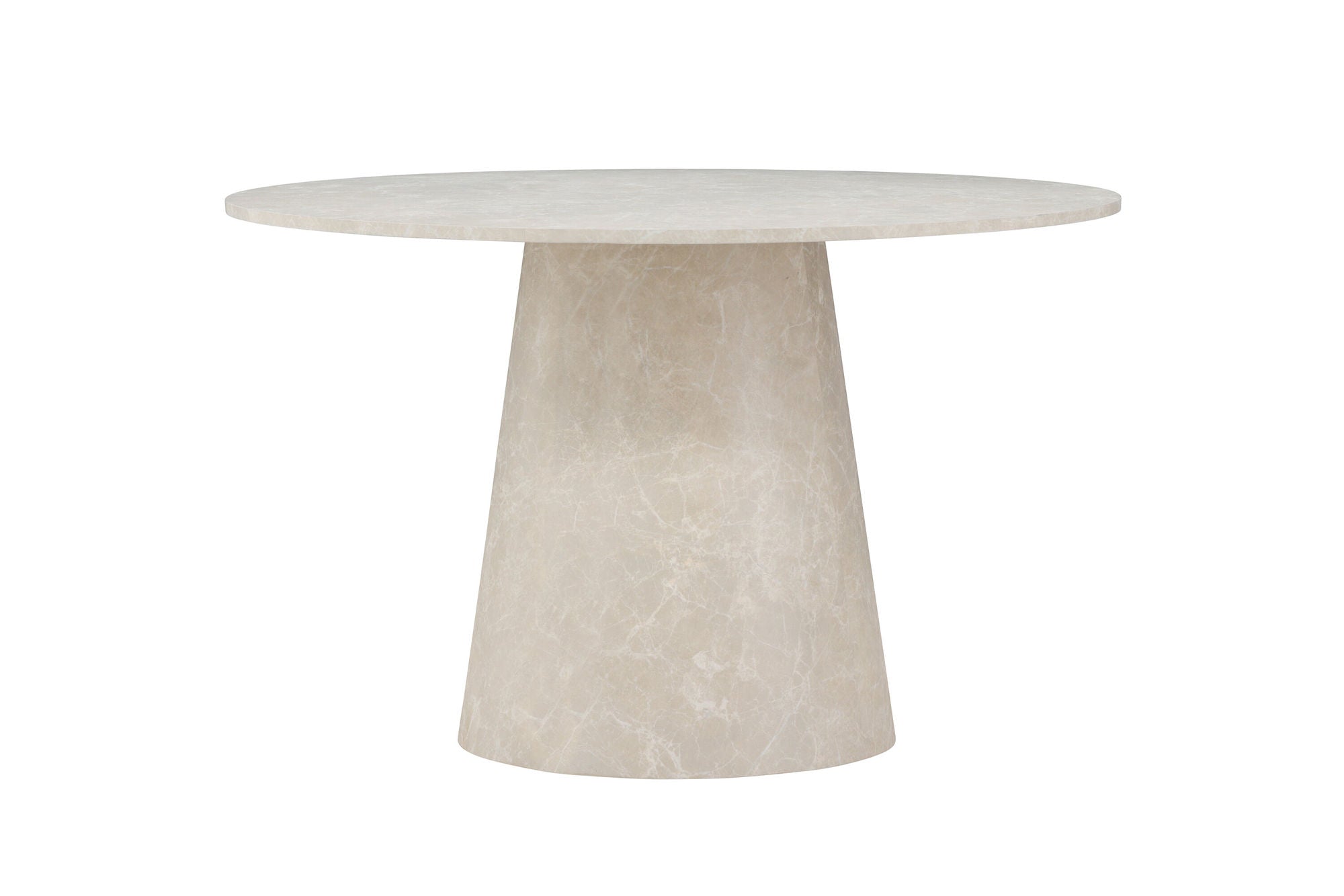 Venture Home Lanzo spisebord ø120 - Beige Marblelook /
