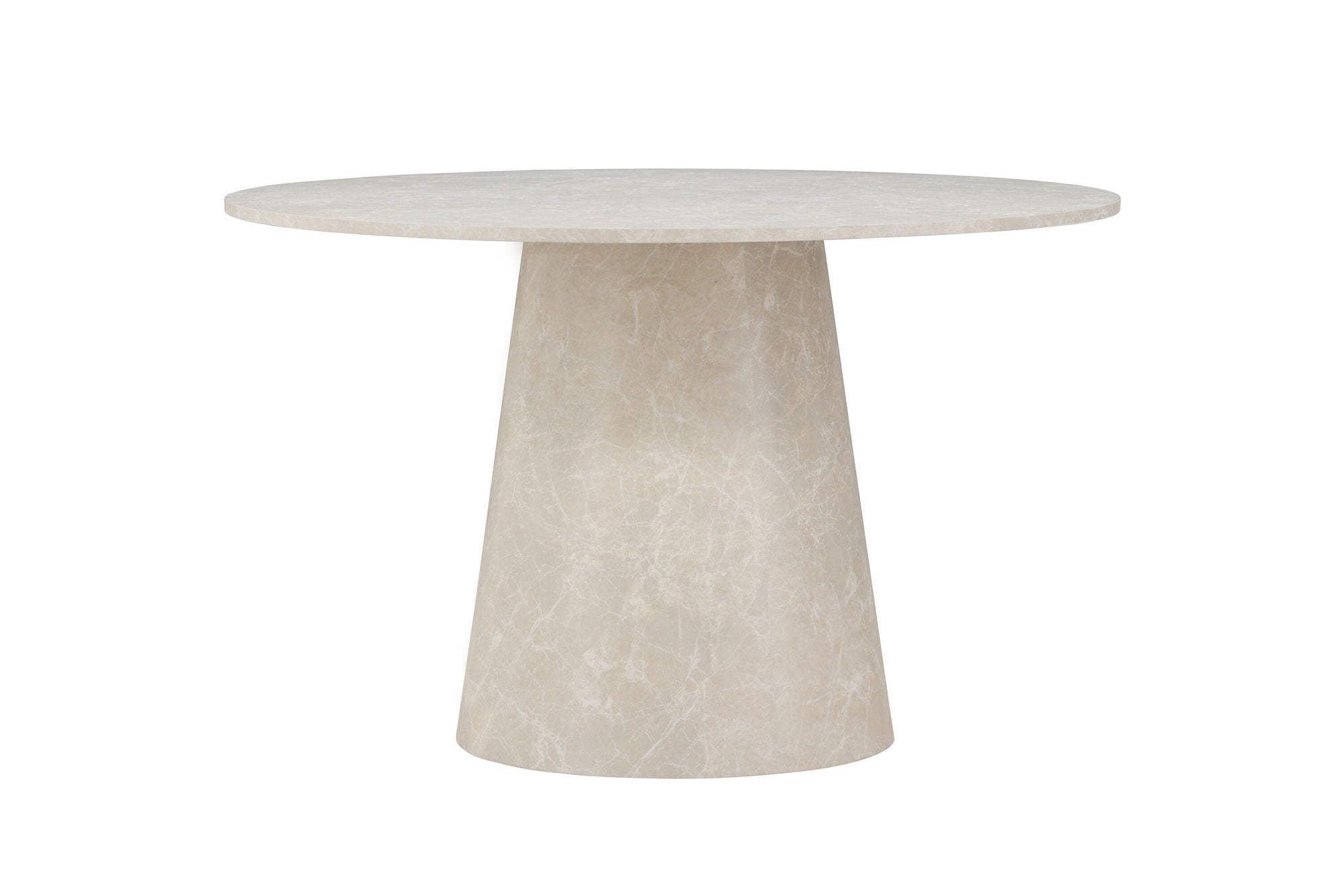 Venture Home Lanzo spisebord ø120 - Beige Marblelook /