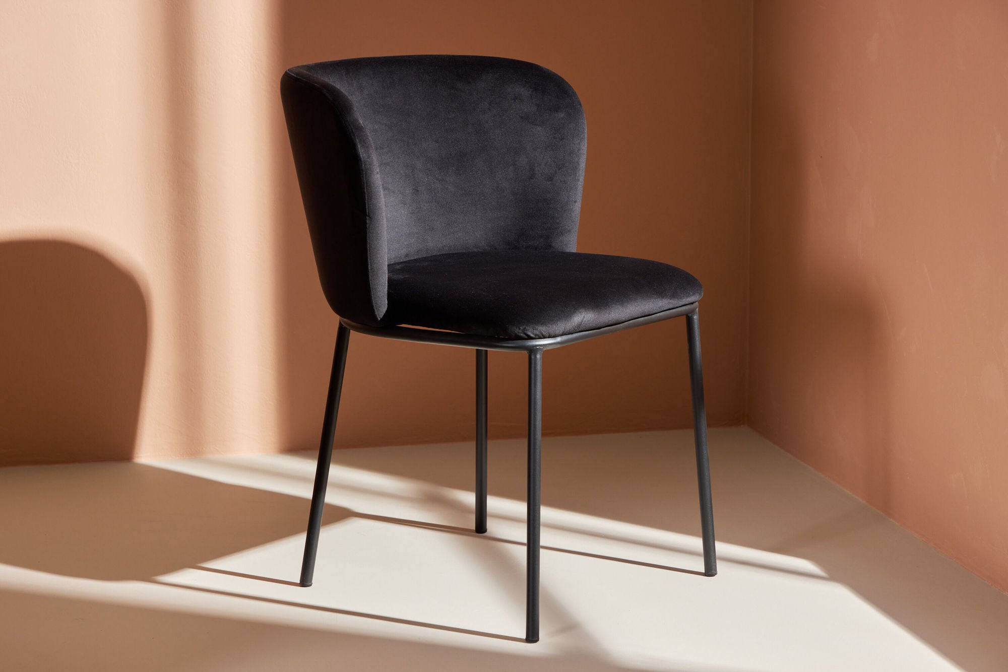 Venture Home Edina Spisebordsstol 2-pack - Black / Black Velvet