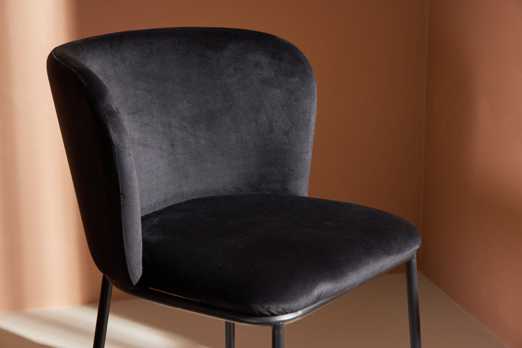 Venture Home Edina Spisebordsstol 2-pack - Black / Black Velvet