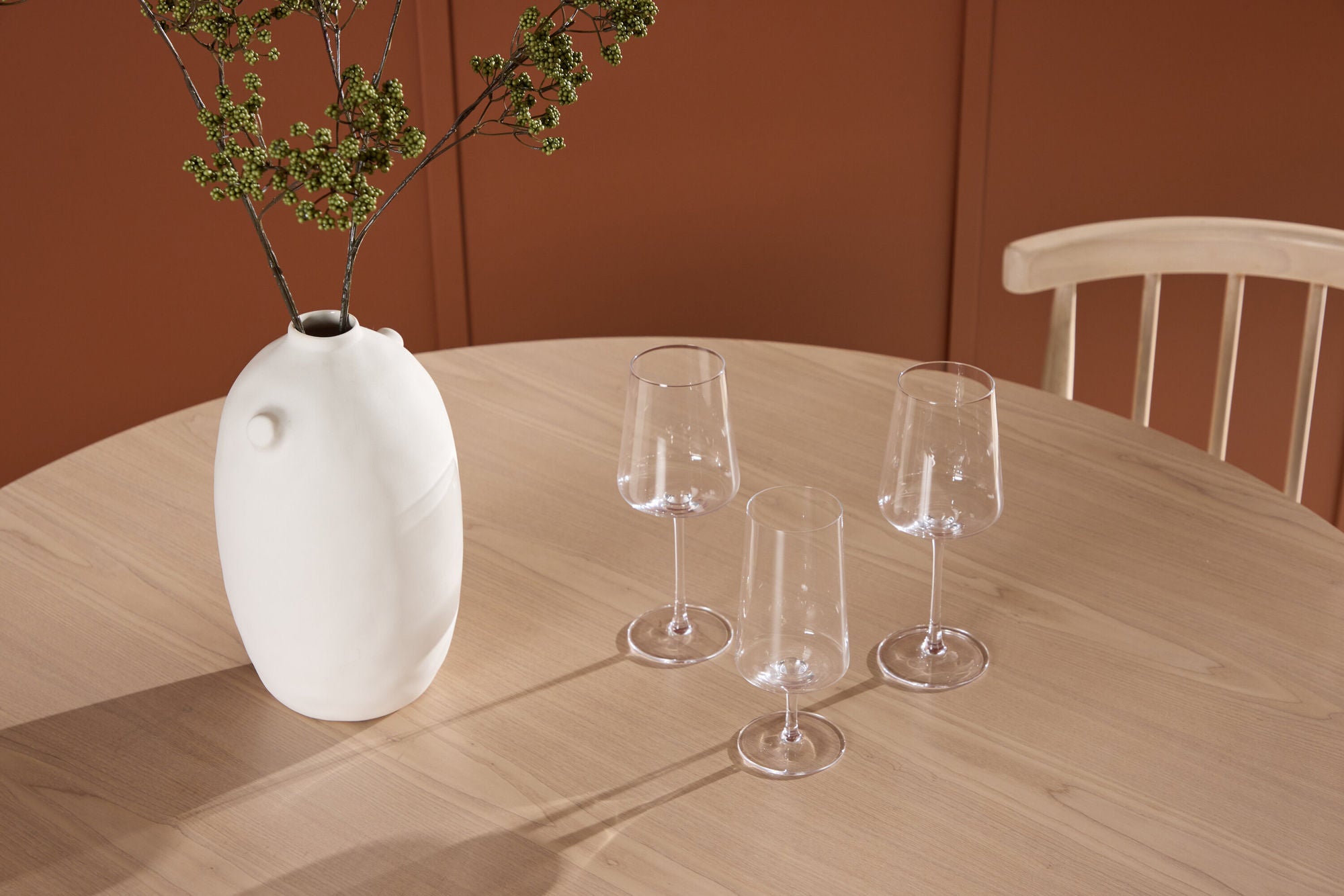 Venture Home Flora spisebord ø120 - Whitewash / Veneer