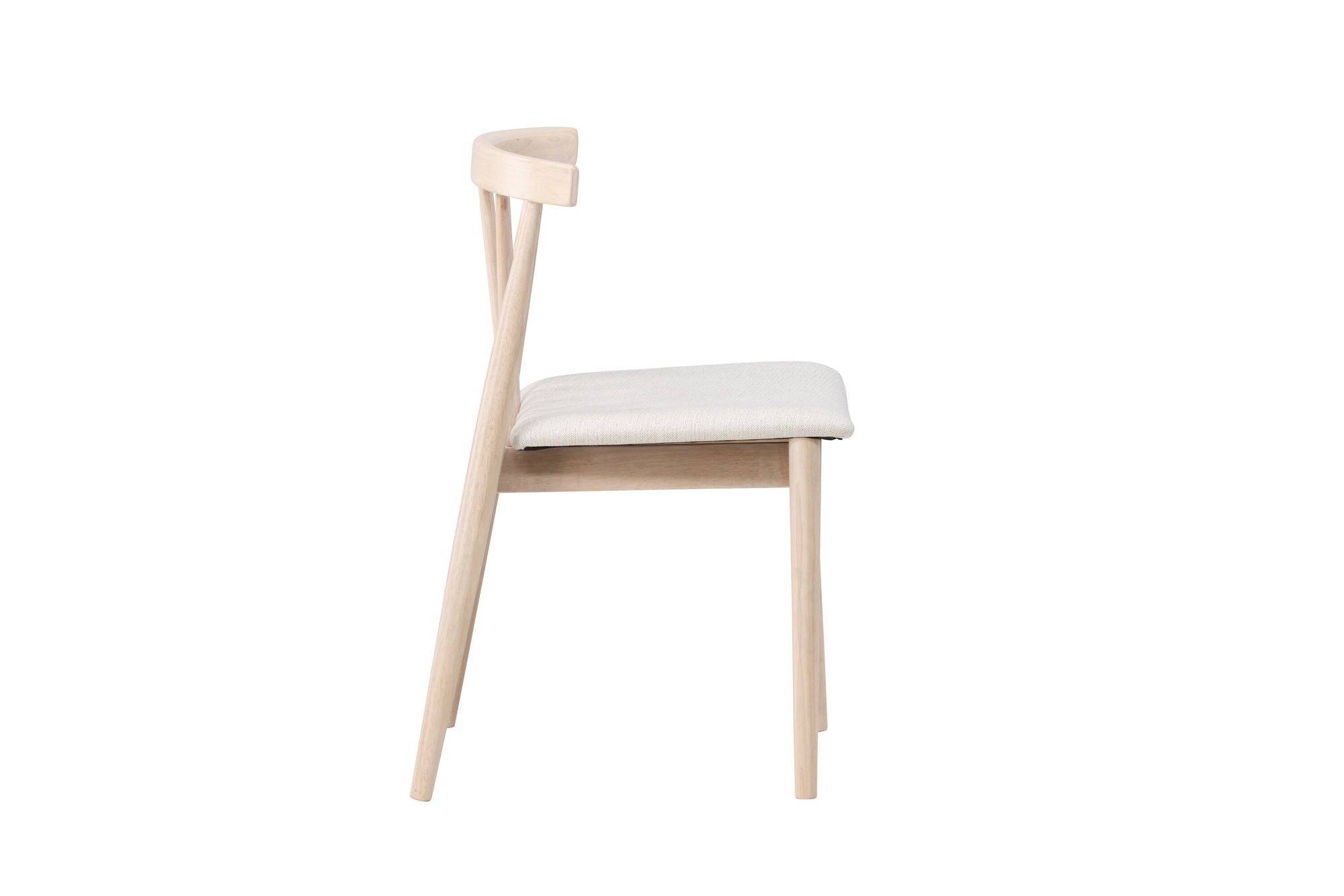 Venture Home Flora Spisebordsstol 2-pack - Whitewash Legs / Beige Fabric