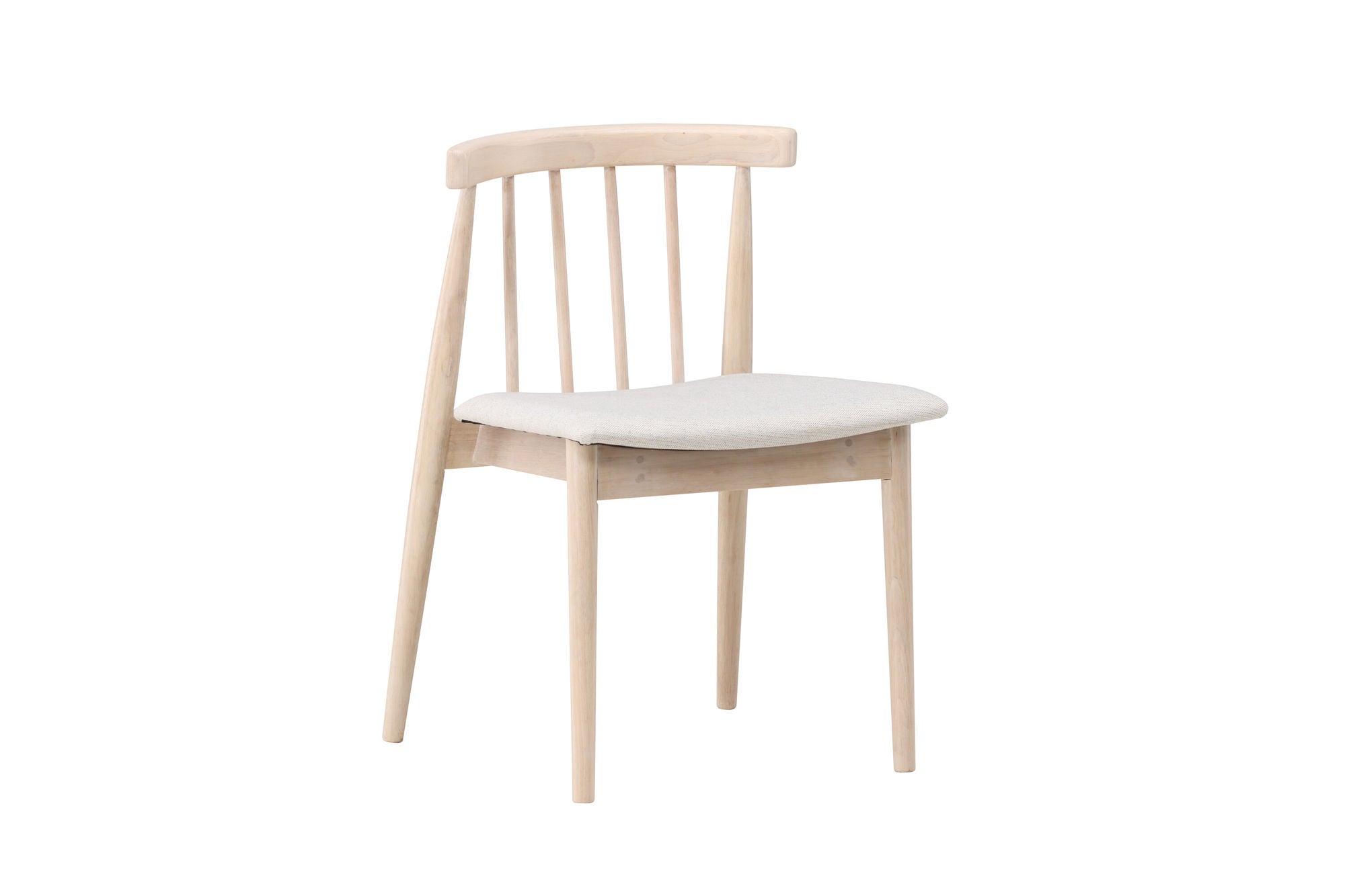 Venture Home Flora Spisebordsstol 2-pack - Whitewash Legs / Beige Fabric