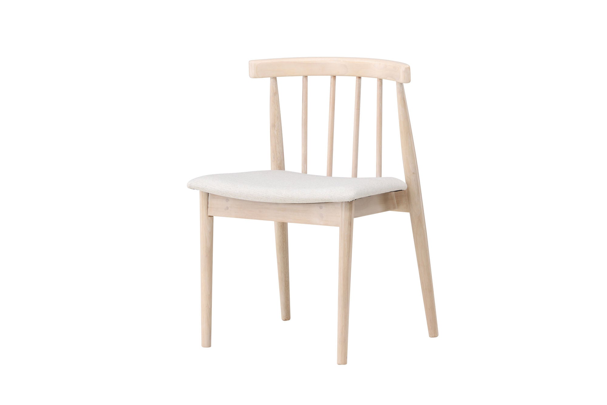 Venture Home Flora Spisebordsstol 2-pack - Whitewash Legs / Beige Fabric