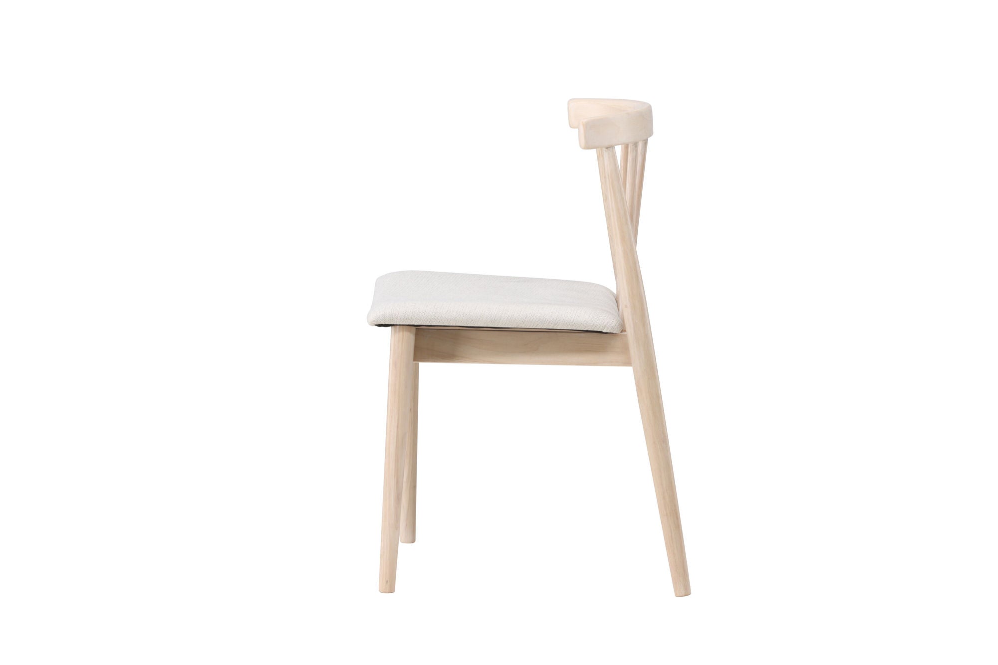 Venture Home Flora Spisebordsstol 2-pack - Whitewash Legs / Beige Fabric