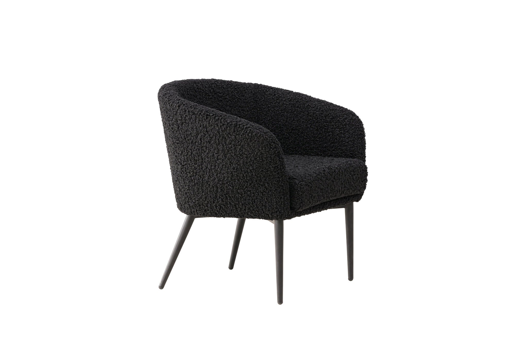 Venture Home Fluffy Armchair - Black / Black Teddy