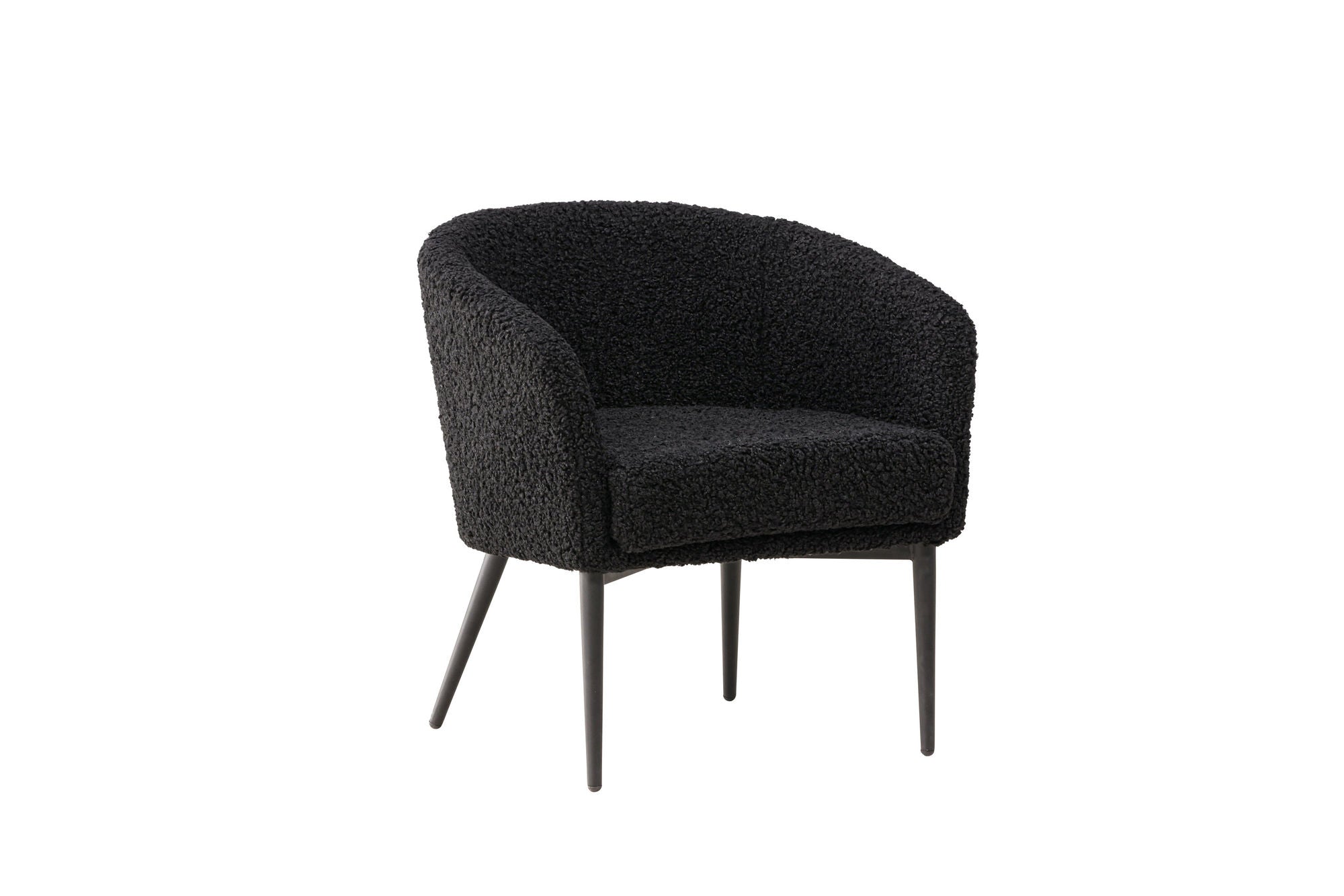 Venture Home Fluffy Armchair - Black / Black Teddy