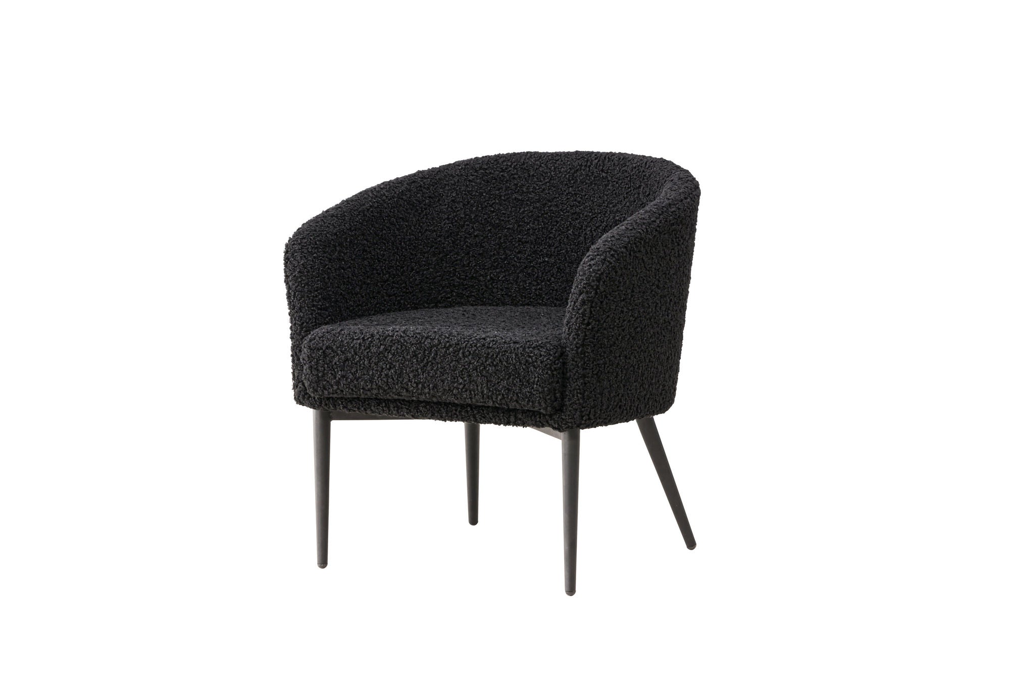 Venture Home Fluffy Armchair - Black / Black Teddy