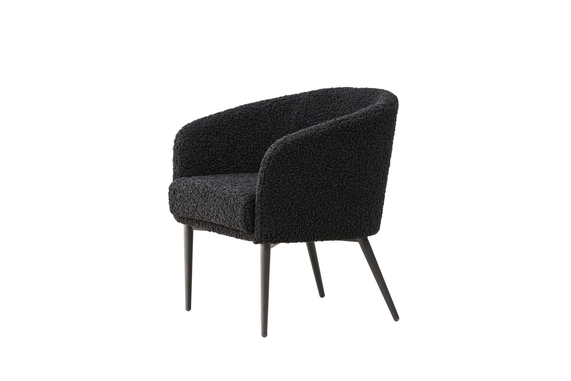 Venture Home Fluffy Armchair - Black / Black Teddy