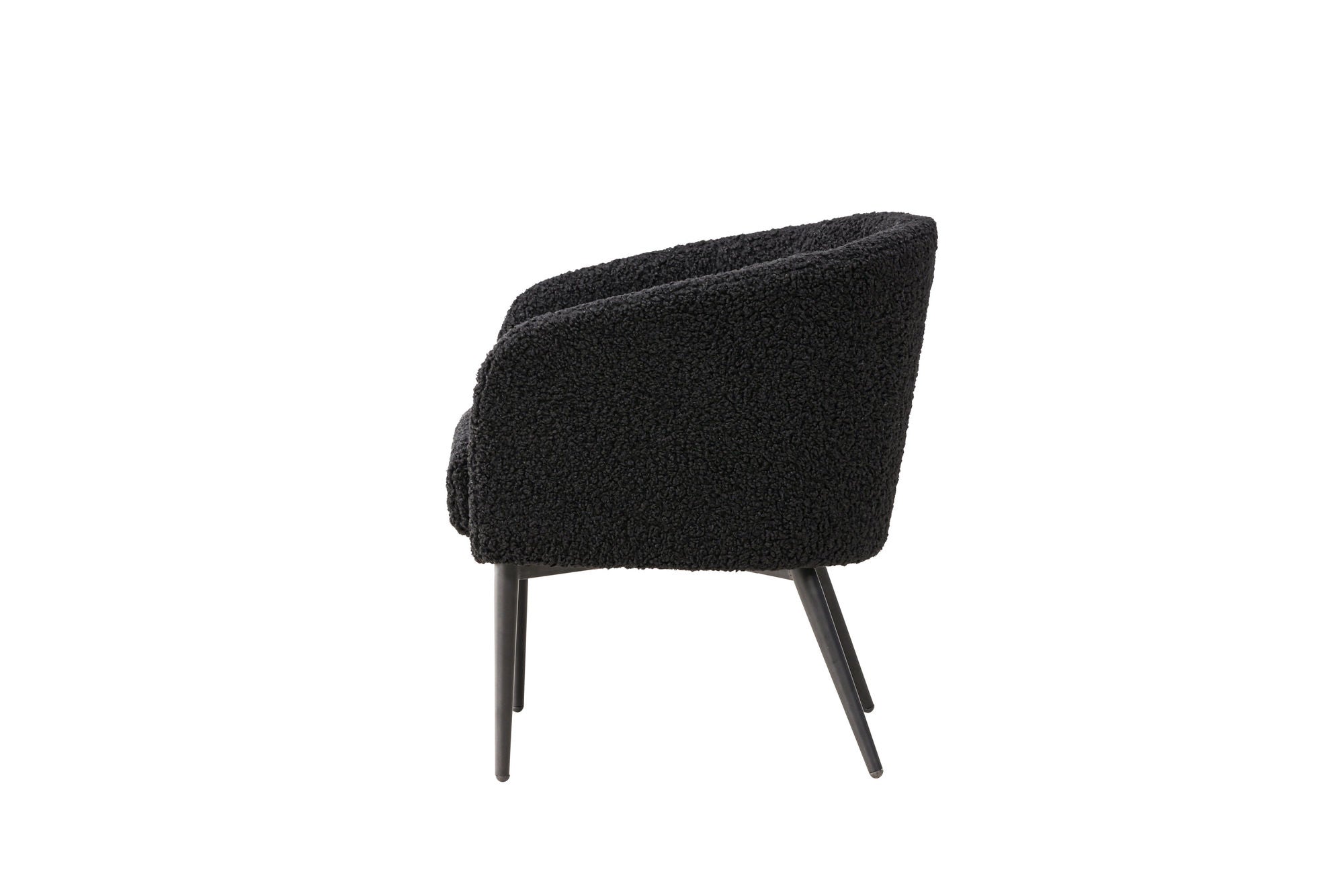 Venture Home Fluffy Armchair - Black / Black Teddy