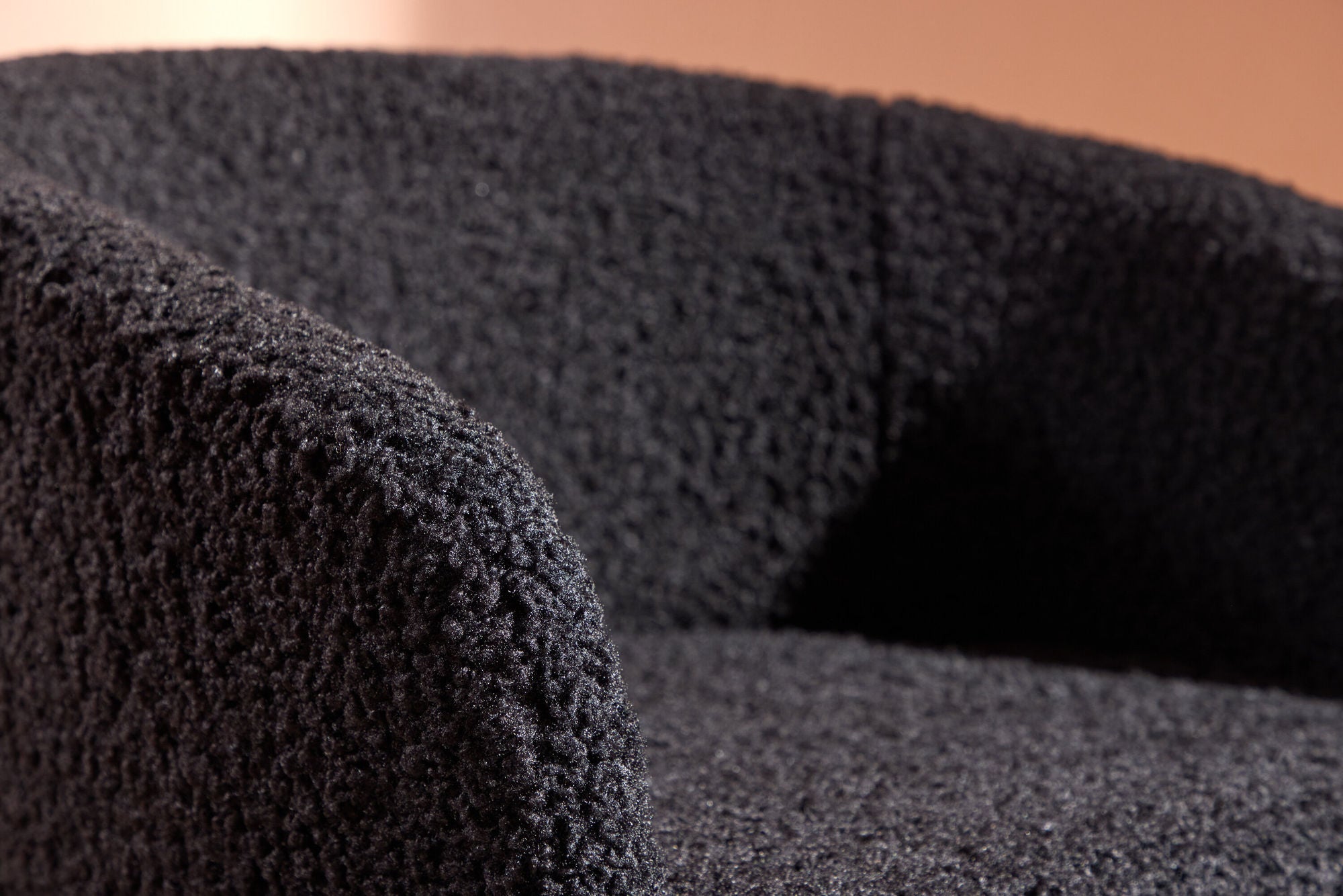 Venture Home Fluffy Armchair - Black / Black Teddy