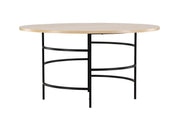 Venture Home Copenhagen spisebord ⌀140x74 - Whitewash / Black