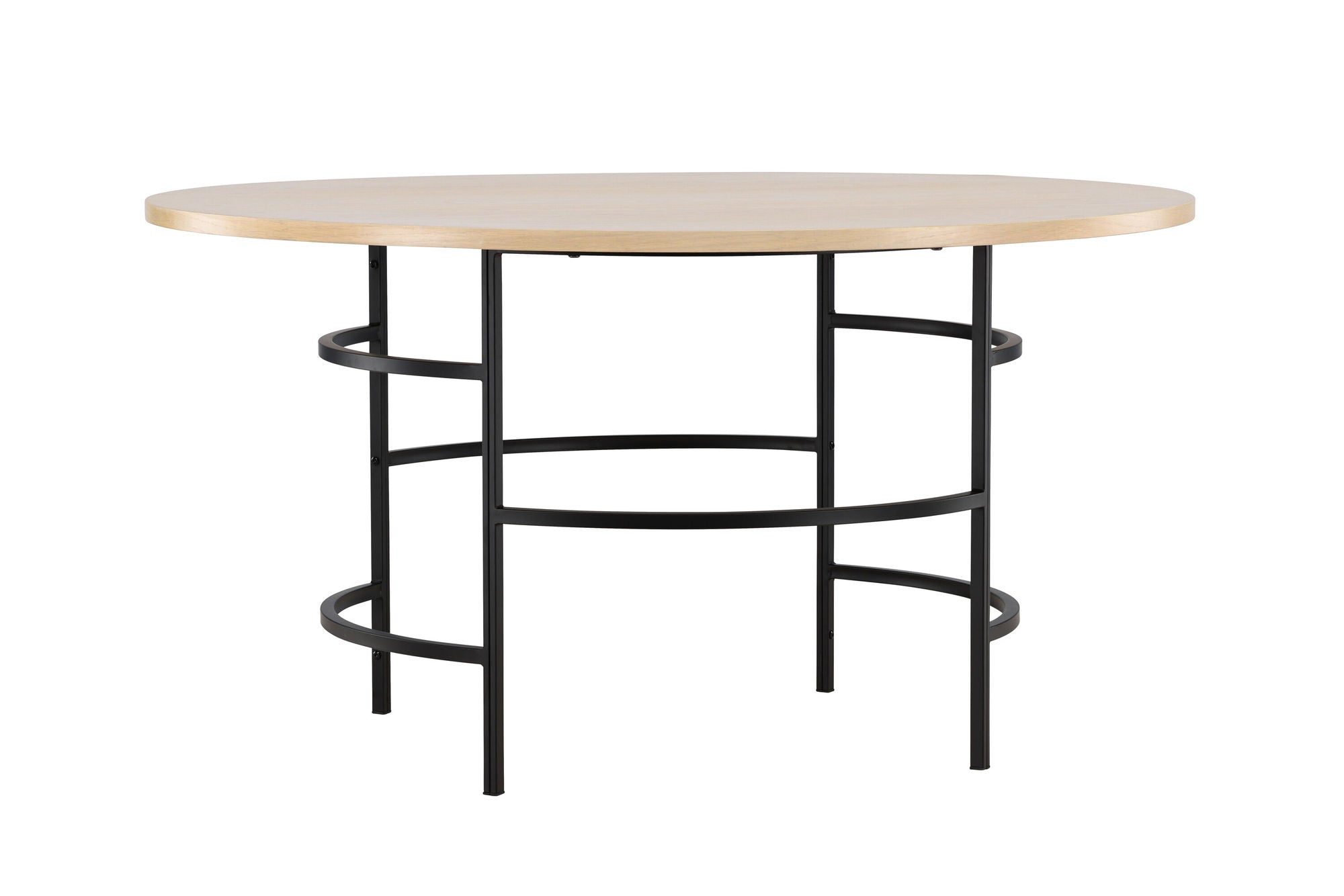 Venture Home Copenhagen spisebord ⌀140x74 - Whitewash / Black