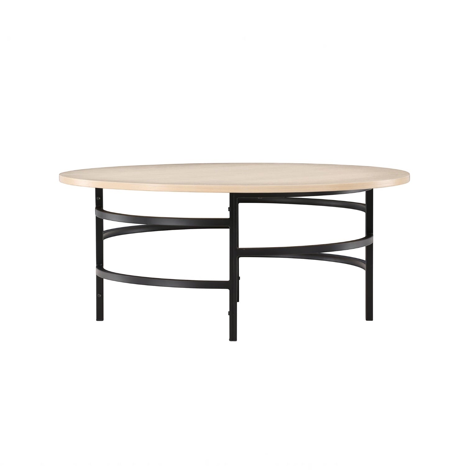 Venture Home Copenhagen Sofa bord ⌀100x42,5 - Whitewash / Black