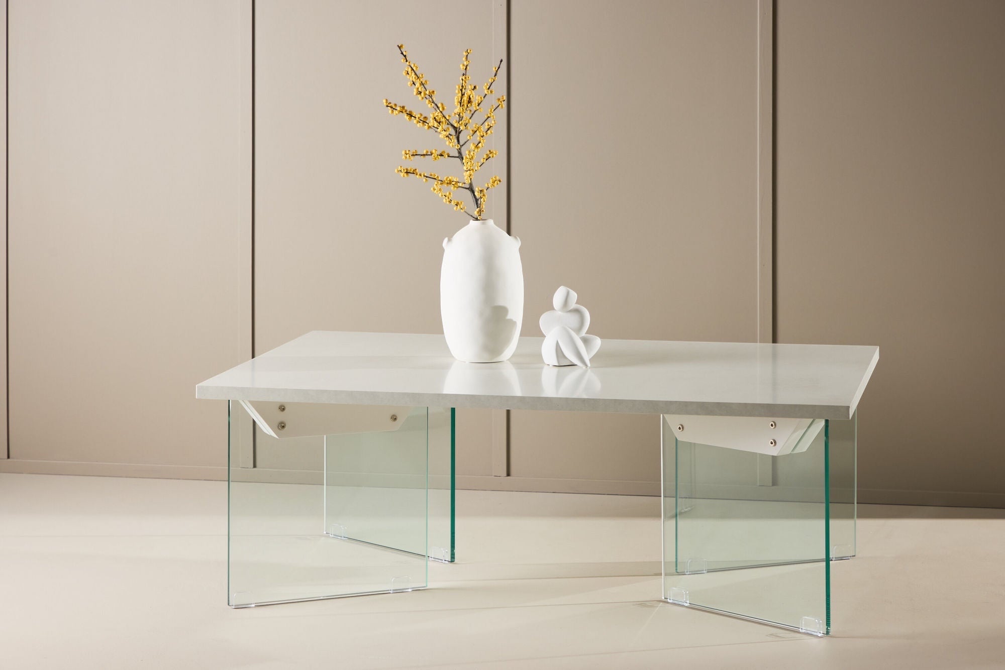 Venture Home Ester Sofa bord 120x80x42 cm - Glass / Concretelook