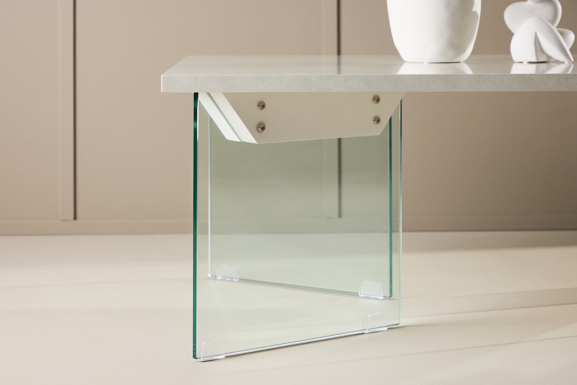 Venture Home Ester Sofa bord 120x80x42 cm - Glass / Concretelook