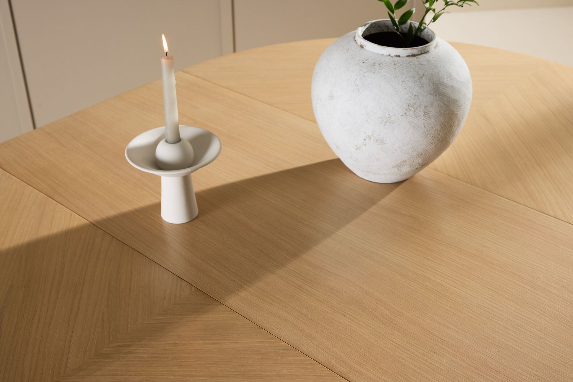 Venture Home Strada spisebord 120/170 x120x74 cm - Whitewash / Oak Veneer