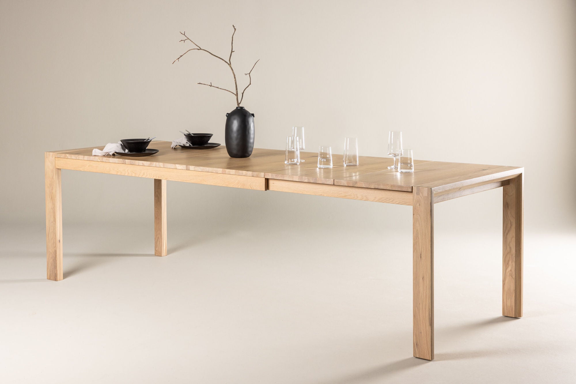 Vind Slider Extention bord - White Wash - 170+40+40cm