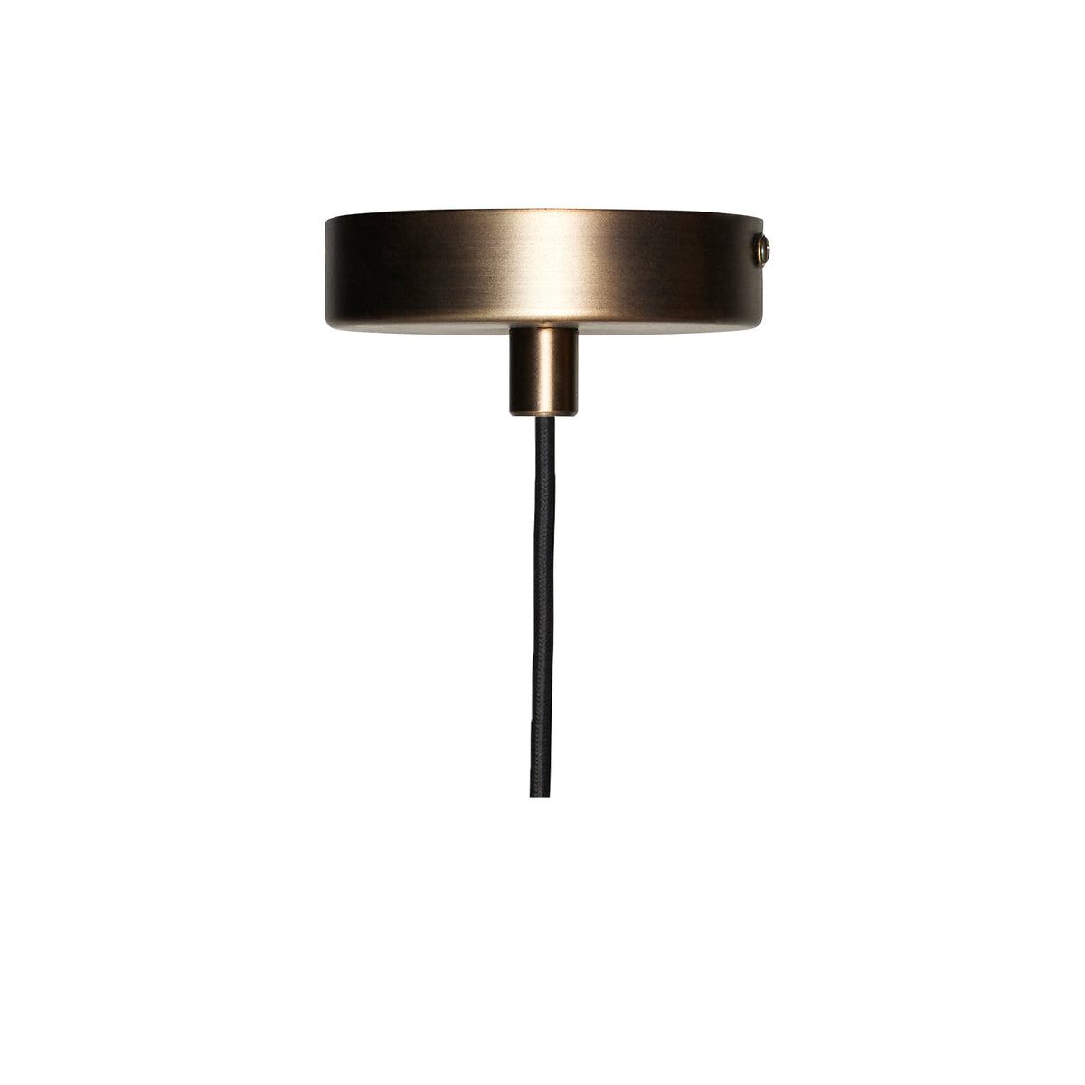 Kontrast pendel lampe, patineret messing