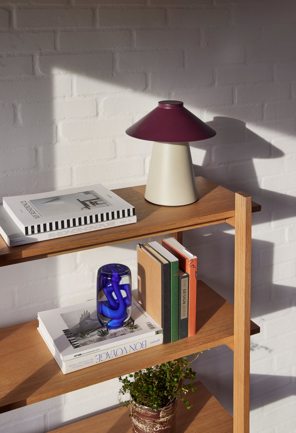 Chipper bordlampe sand/bordeaux