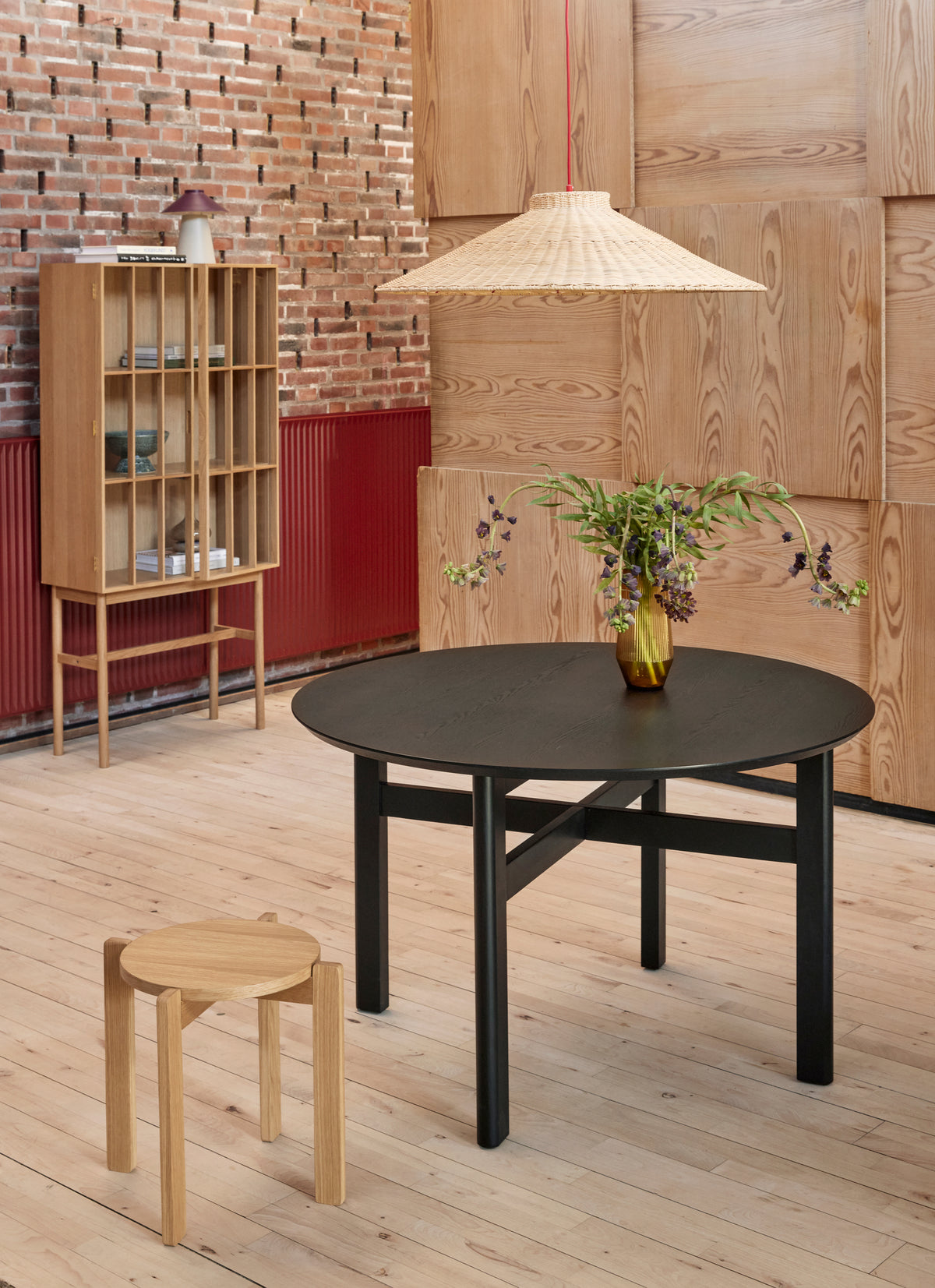 Chipper bordlampe sand/bordeaux